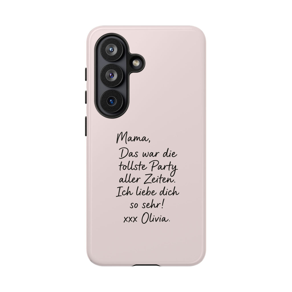 ROSE mit handgeschriebener Notiz – Personalisierte Handyhülle mit Dual-Layer-Schutz