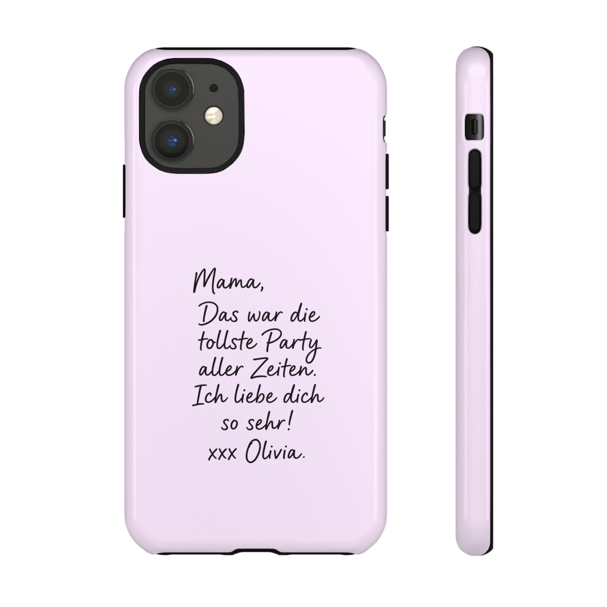 LAVENDEL mit handgeschriebener Notiz – Personalisierte Handyhülle mit Dual-Layer-Schutz