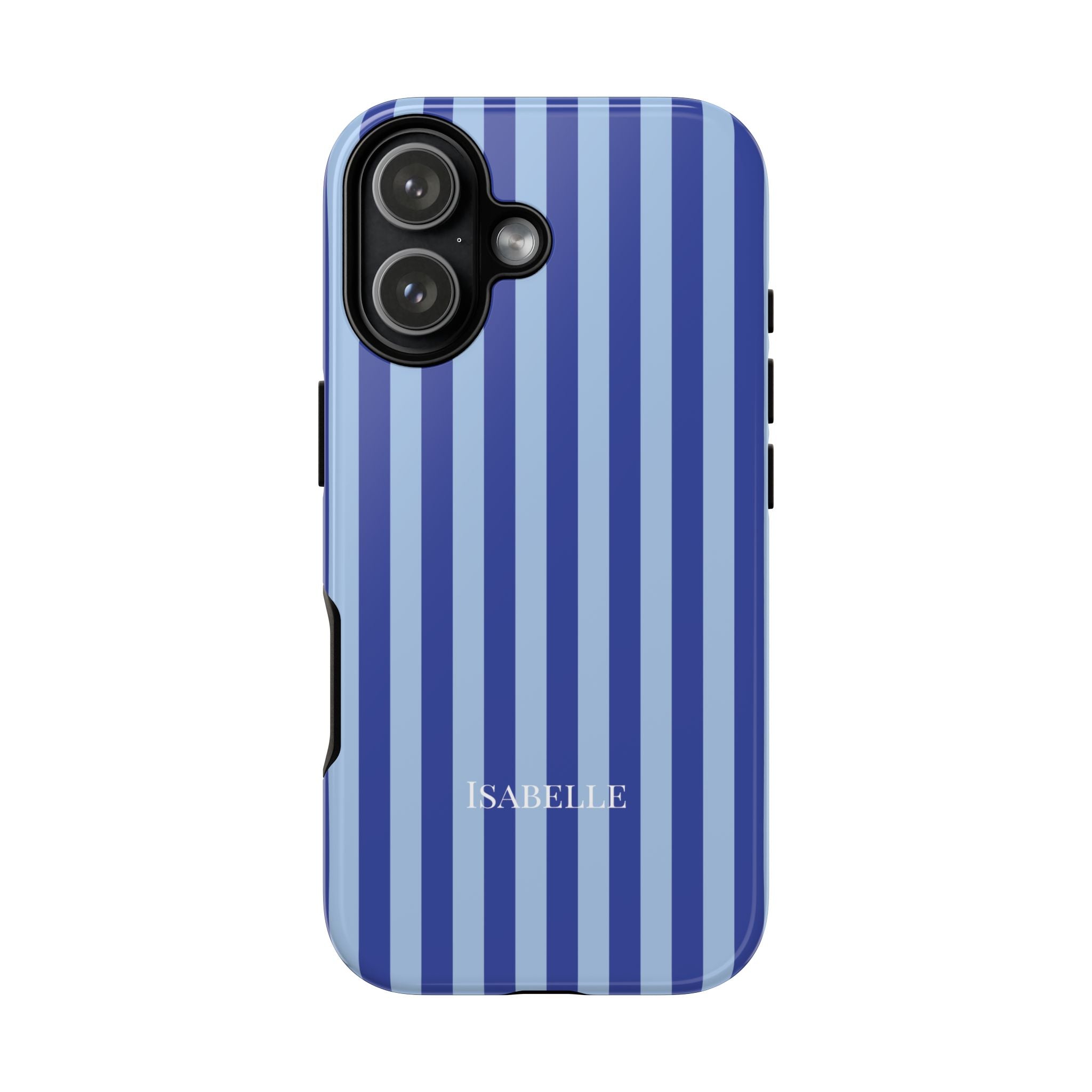 OCEAN BLUE STRIPES – Personalisierte Handyhülle mit Dual-Layer-Schutz