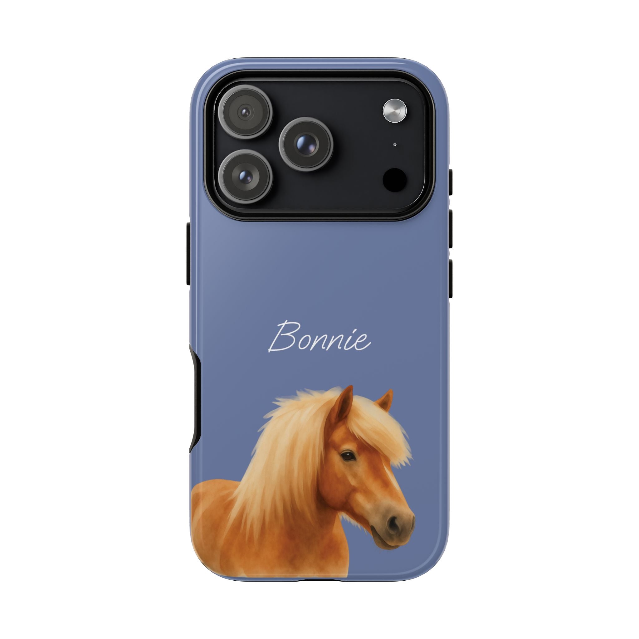 PET AQUARELL DUSTY BLUE – Personalisierte Handyhülle mit Dual-Layer-Schutz