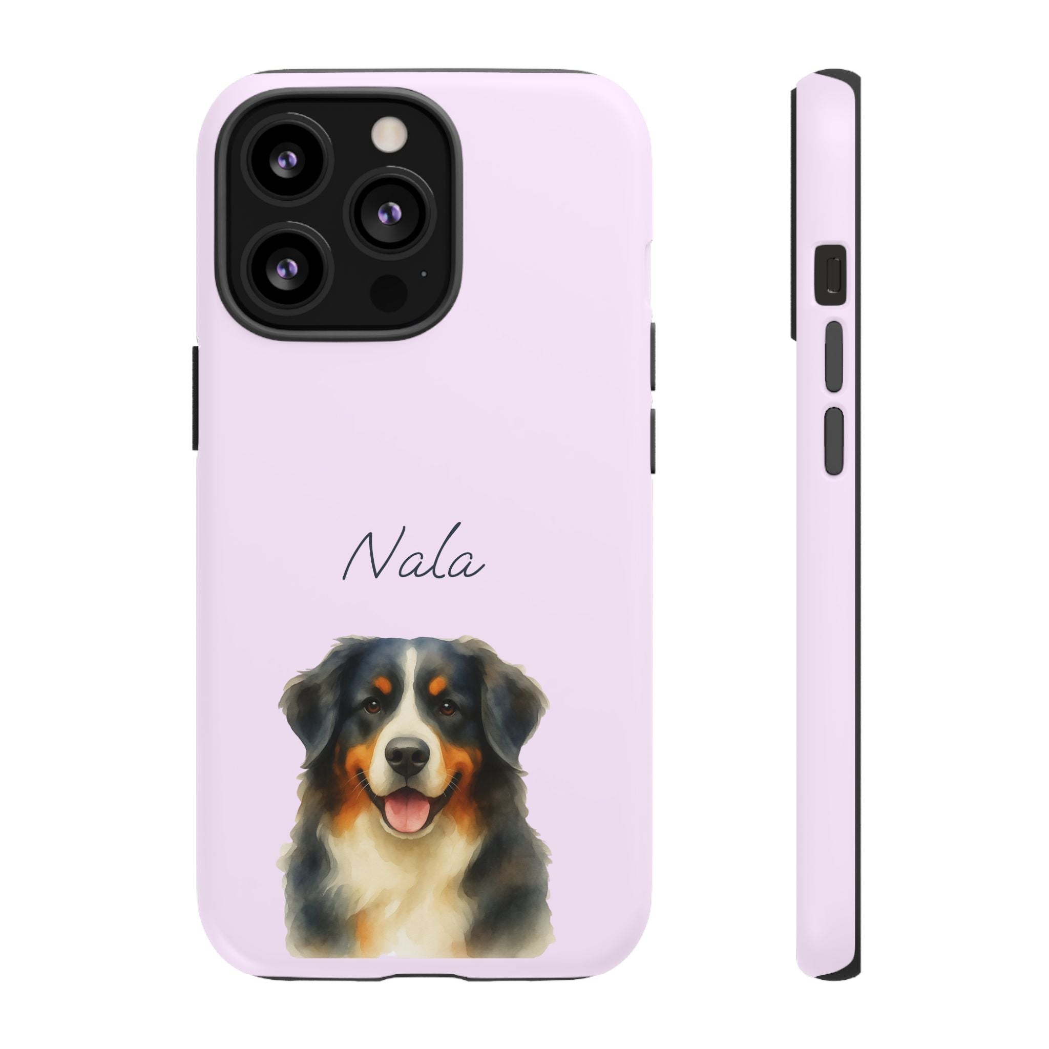 Pet Aquarell Lavendel – Personalisierte Handyhülle mit Dual-Layer-Schutz