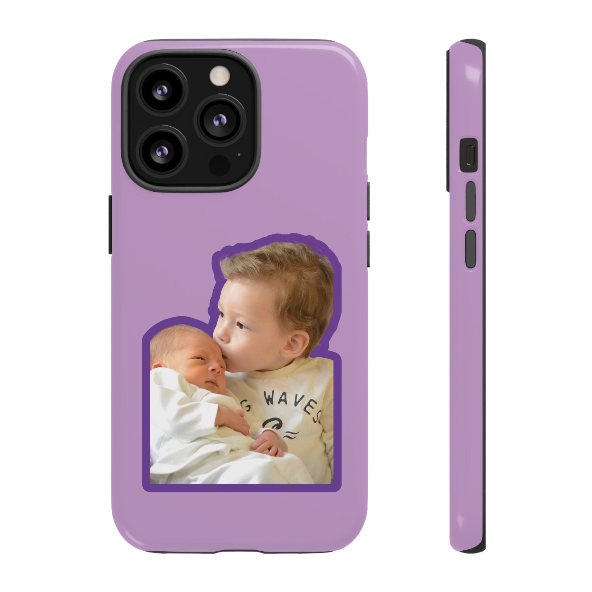 PURPLE CARTOON – Personalisierte Foto Handyhülle mit Dual-Layer-Schutz