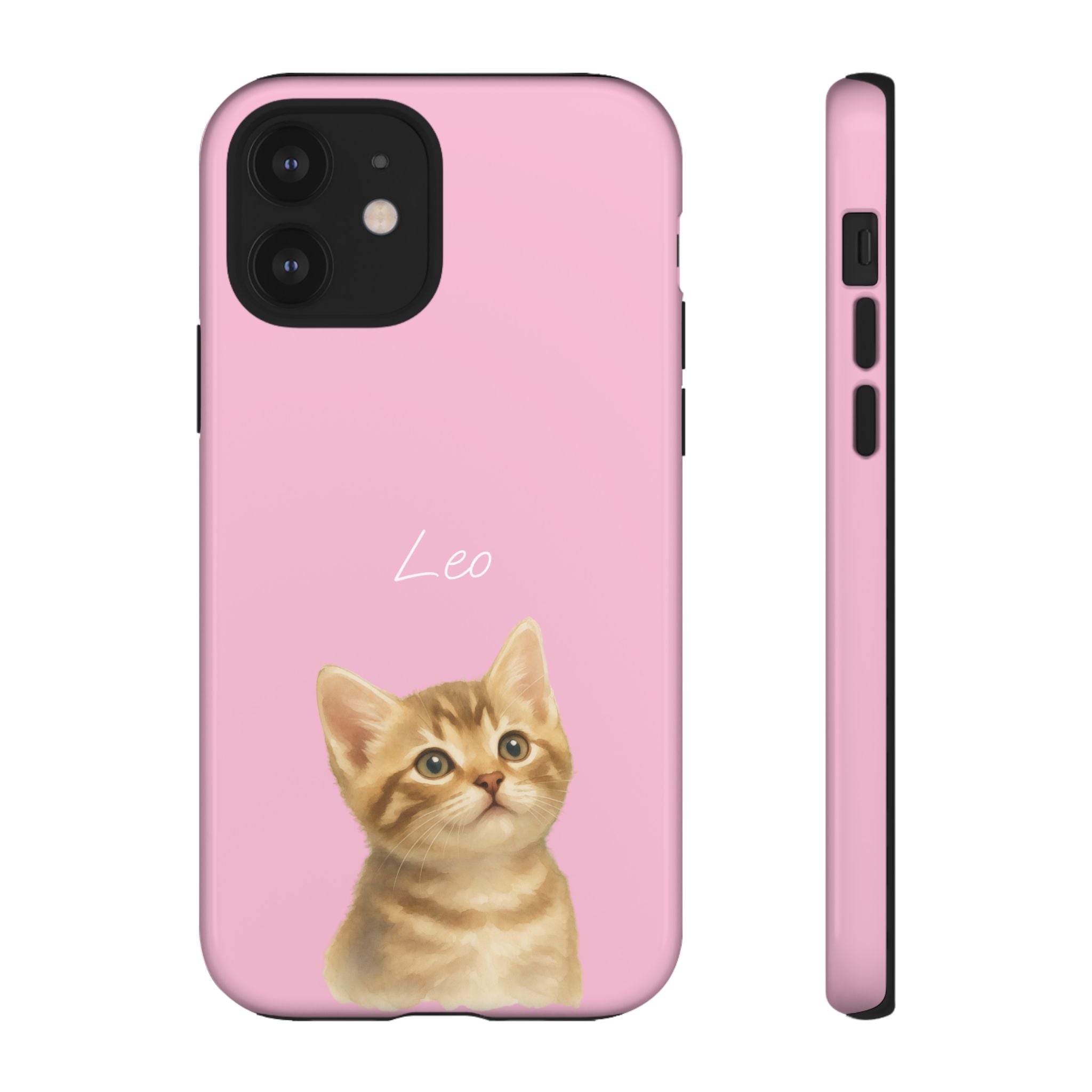 PET AQUARELL PINK – Personalisierte Handyhülle mit Dual-Layer-Schutz