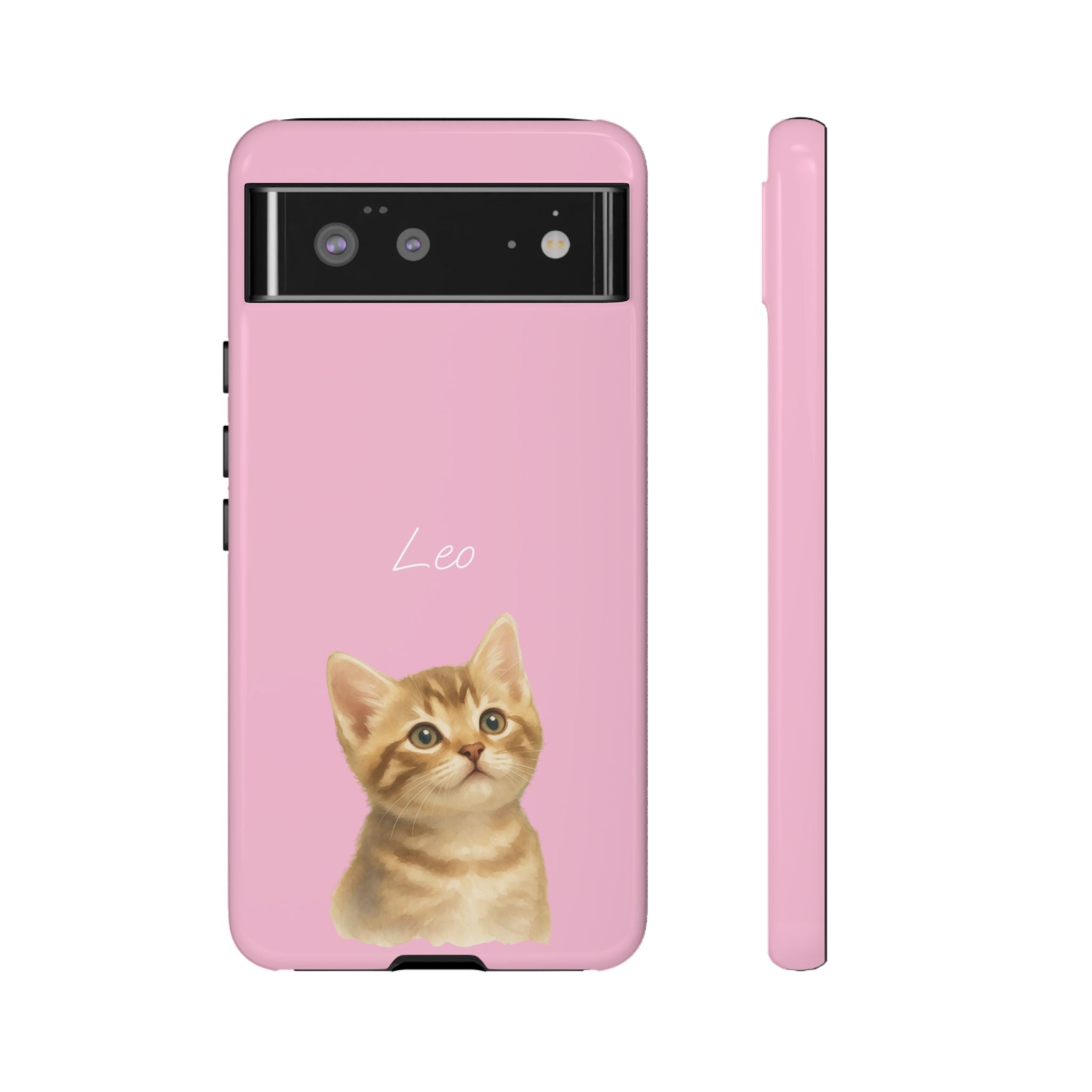 PET AQUARELL PINK – Personalisierte Handyhülle mit Dual-Layer-Schutz
