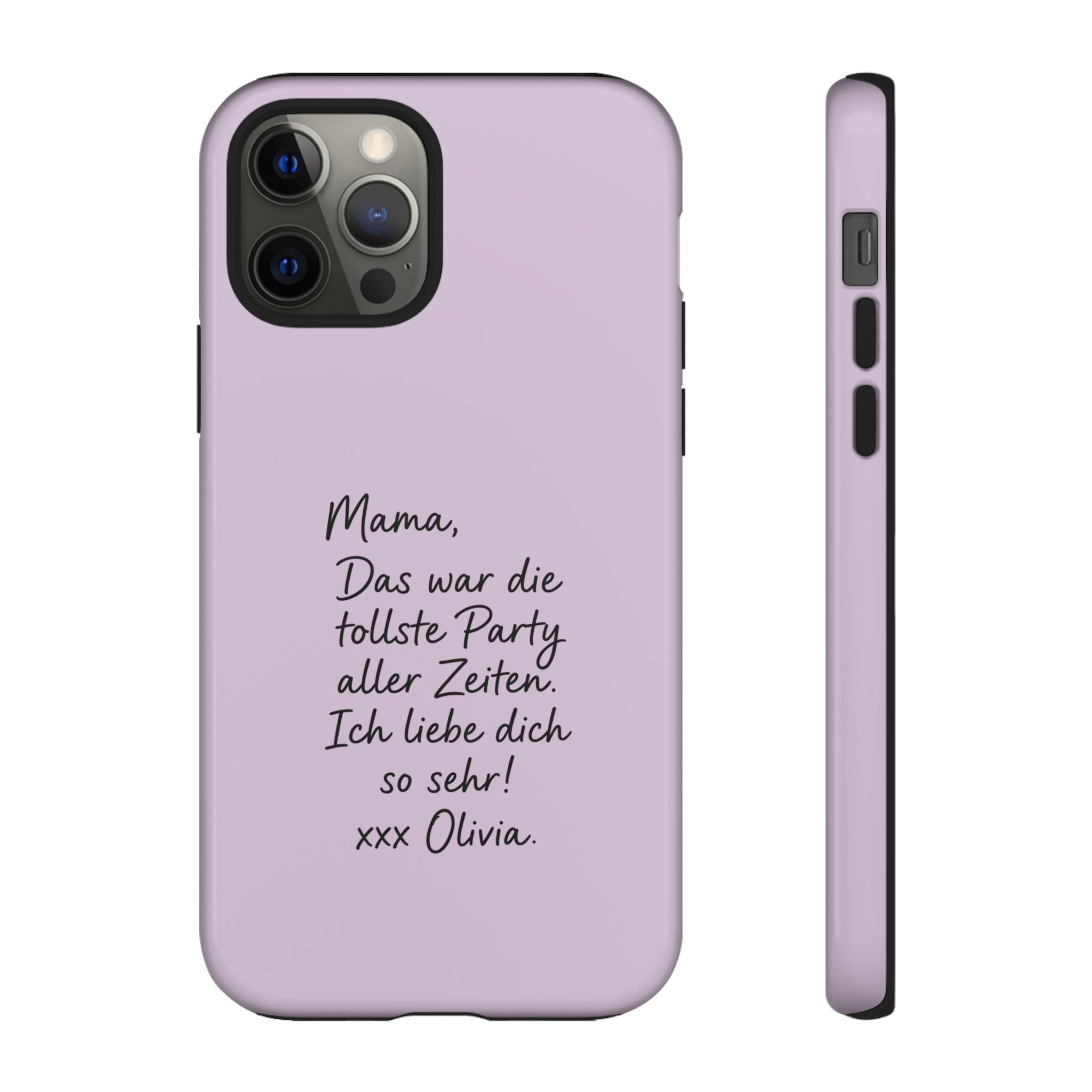LAVENDER HANDWRITTEN NOTE – Personalisierte Handyhülle mit Dual-Layer-Schutz