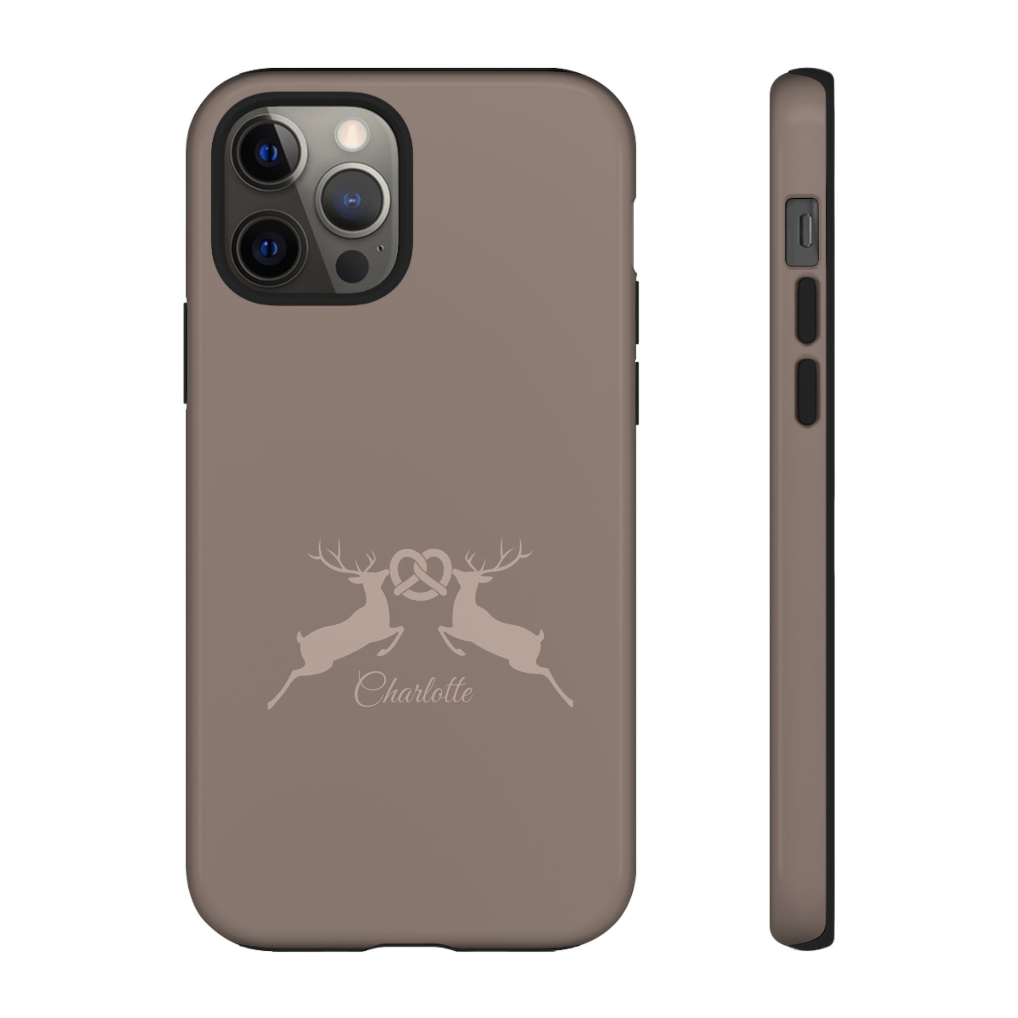 HIRSCH MOCCA – Personalisierte Handyhülle mit Dual-Layer-Schutz