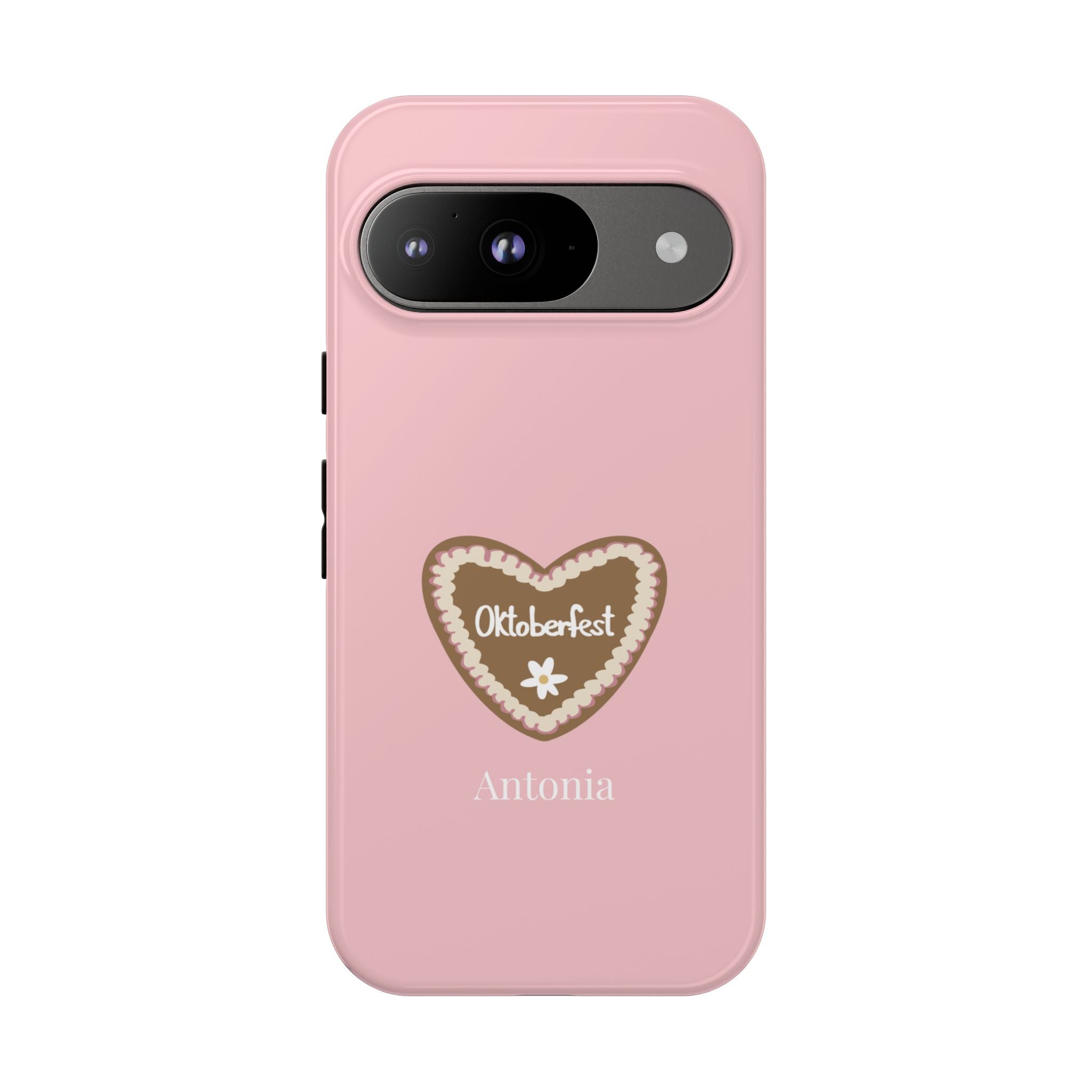 OKTOBERFEST HERZ ROSE – Personalisierte Handyhülle mit Dual-Layer-Schutz