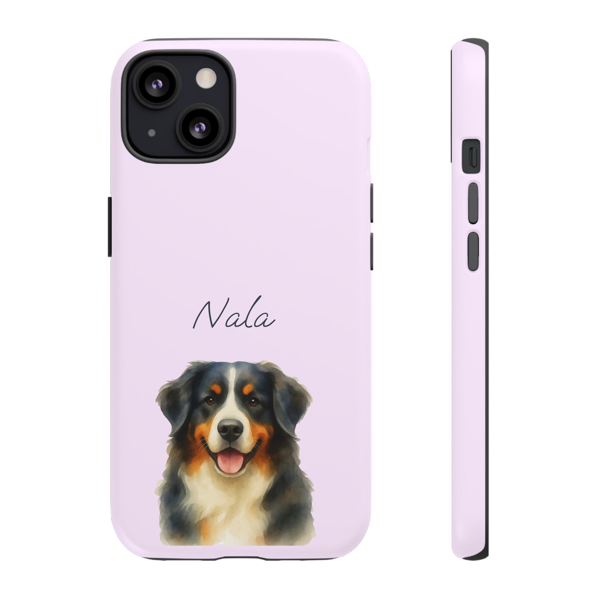 Pet Aquarell Lavendel – Personalisierte Handyhülle mit Dual-Layer-Schutz