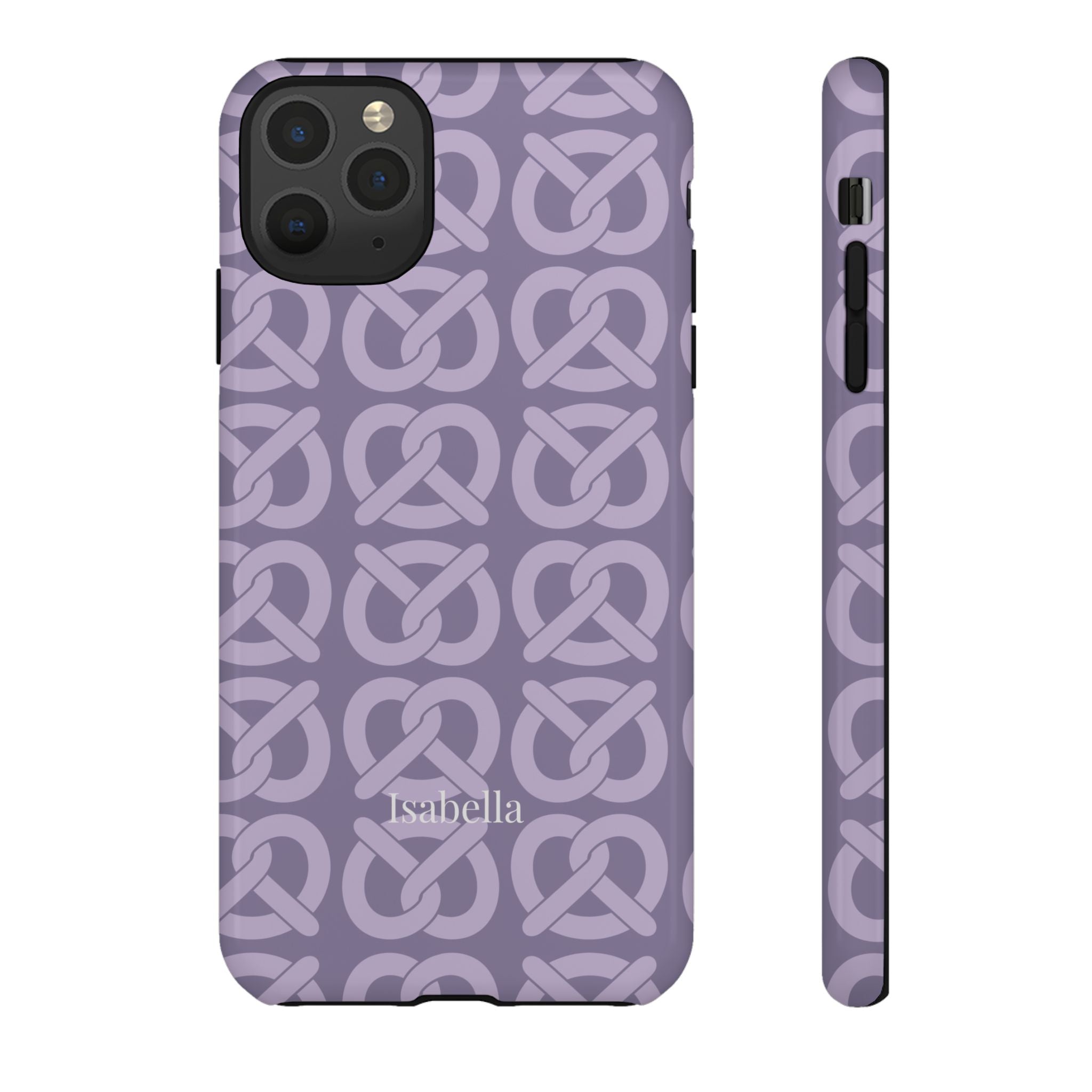 BREZN MONOGRAMM LAVENDEL – Personalisierte Handyhülle mit Dual-Layer-Schutz