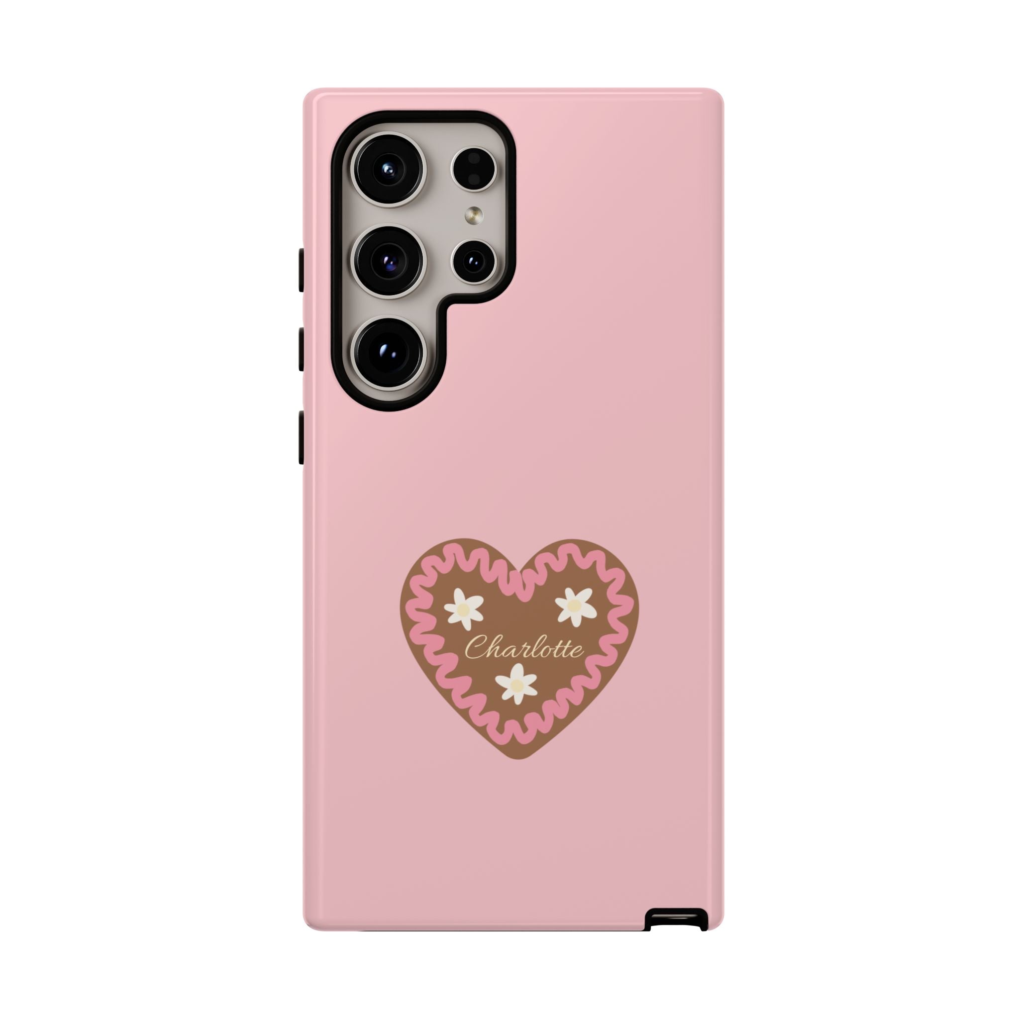 WIESNHERZ ROSE – Personalisierte Handyhülle mit Dual-Layer-Schutz