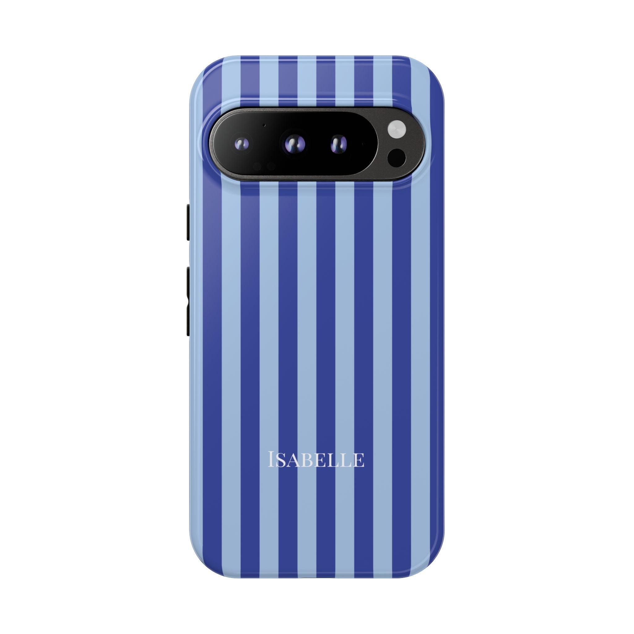 OCEAN BLUE STRIPES – Personalisierte Handyhülle mit Dual-Layer-Schutz