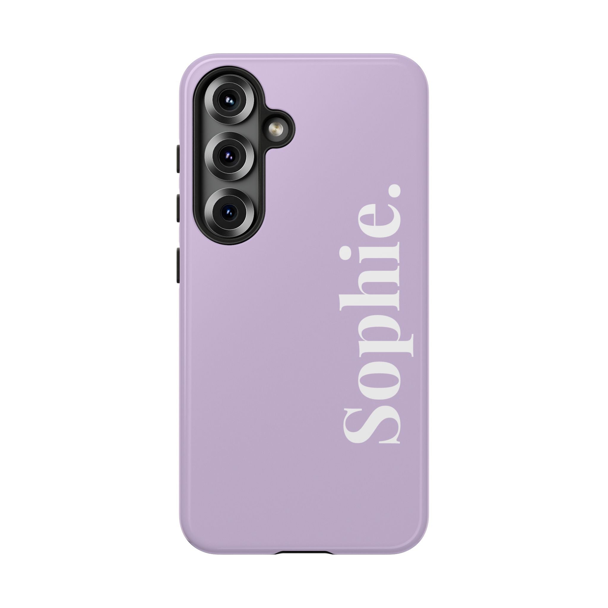 LAVENDEL BOLD NAME – Personalisierte Handyhülle mit Dual-Layer-Schutz
