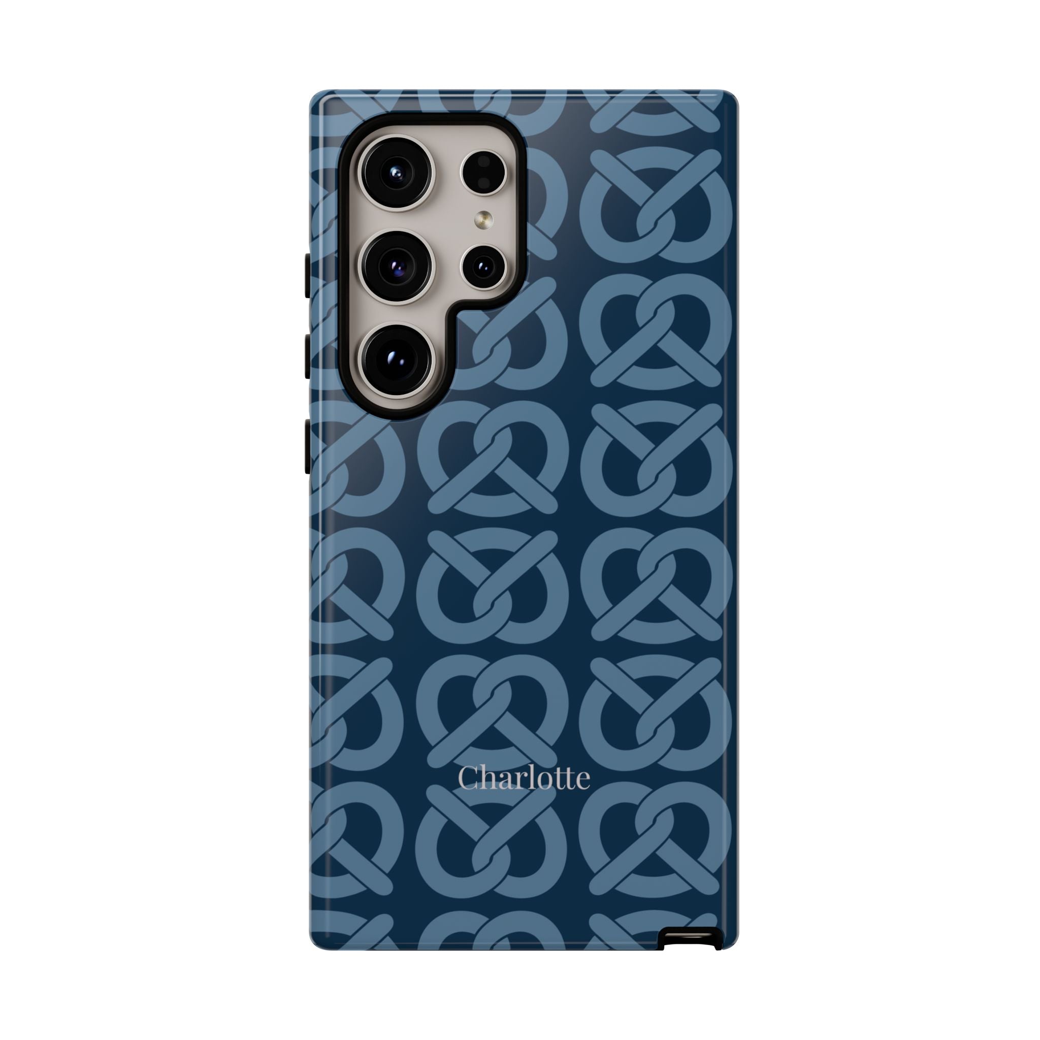 BREZN MONOGRAMM NACHTBLAU – Personalisierte Handyhülle mit Dual-Layer-Schutz