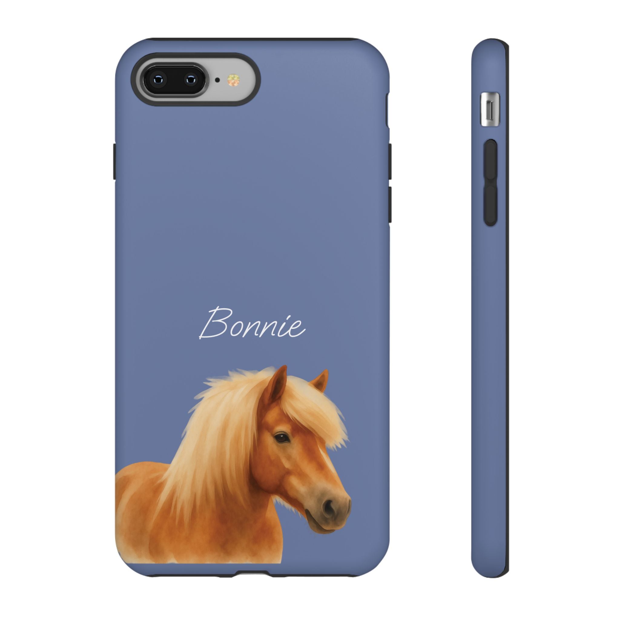 PET AQUARELL DUSTY BLUE – Personalisierte Handyhülle mit Dual-Layer-Schutz