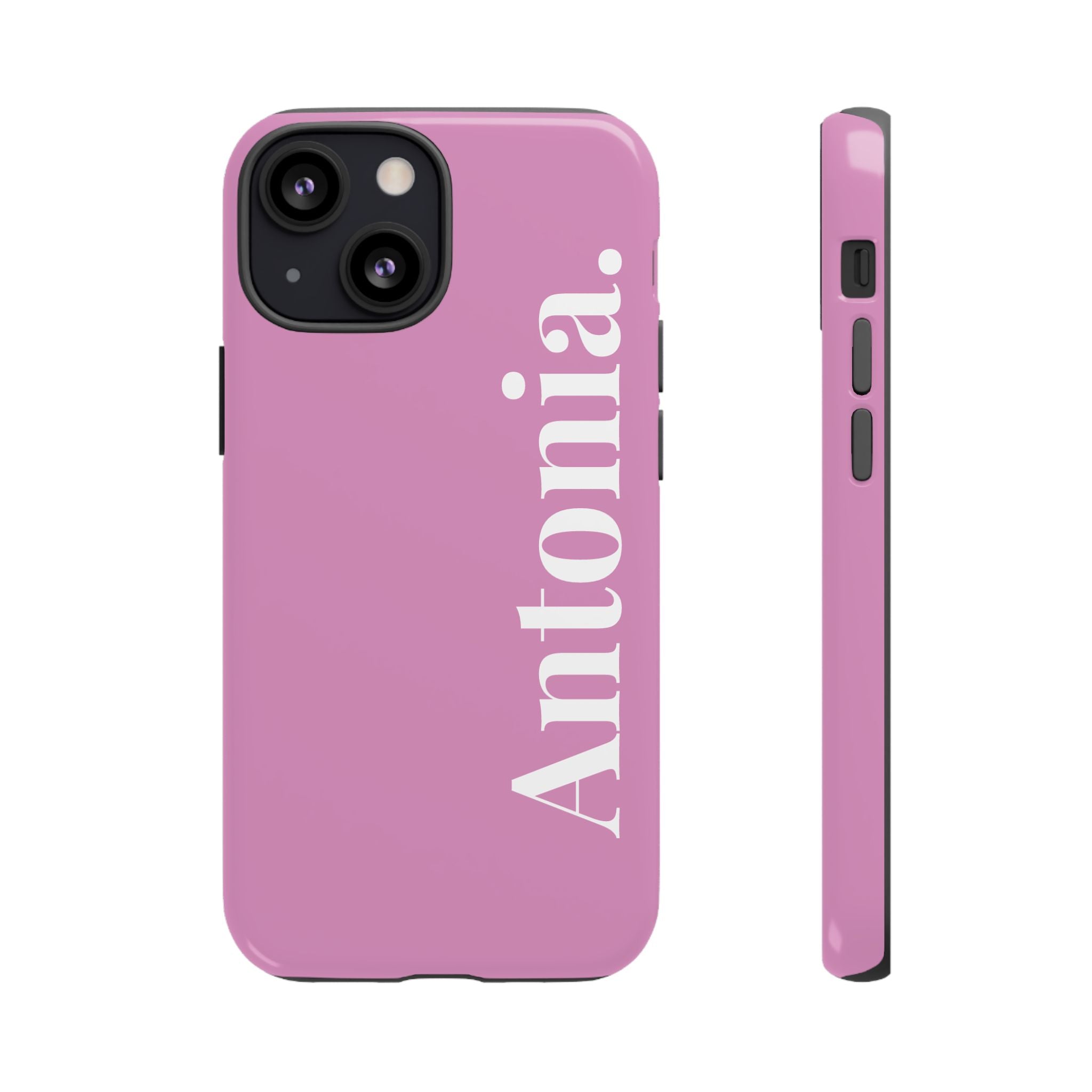 PINK BOLD NAME – Personalisierte Handyhülle mit Dual-Layer-Schutz