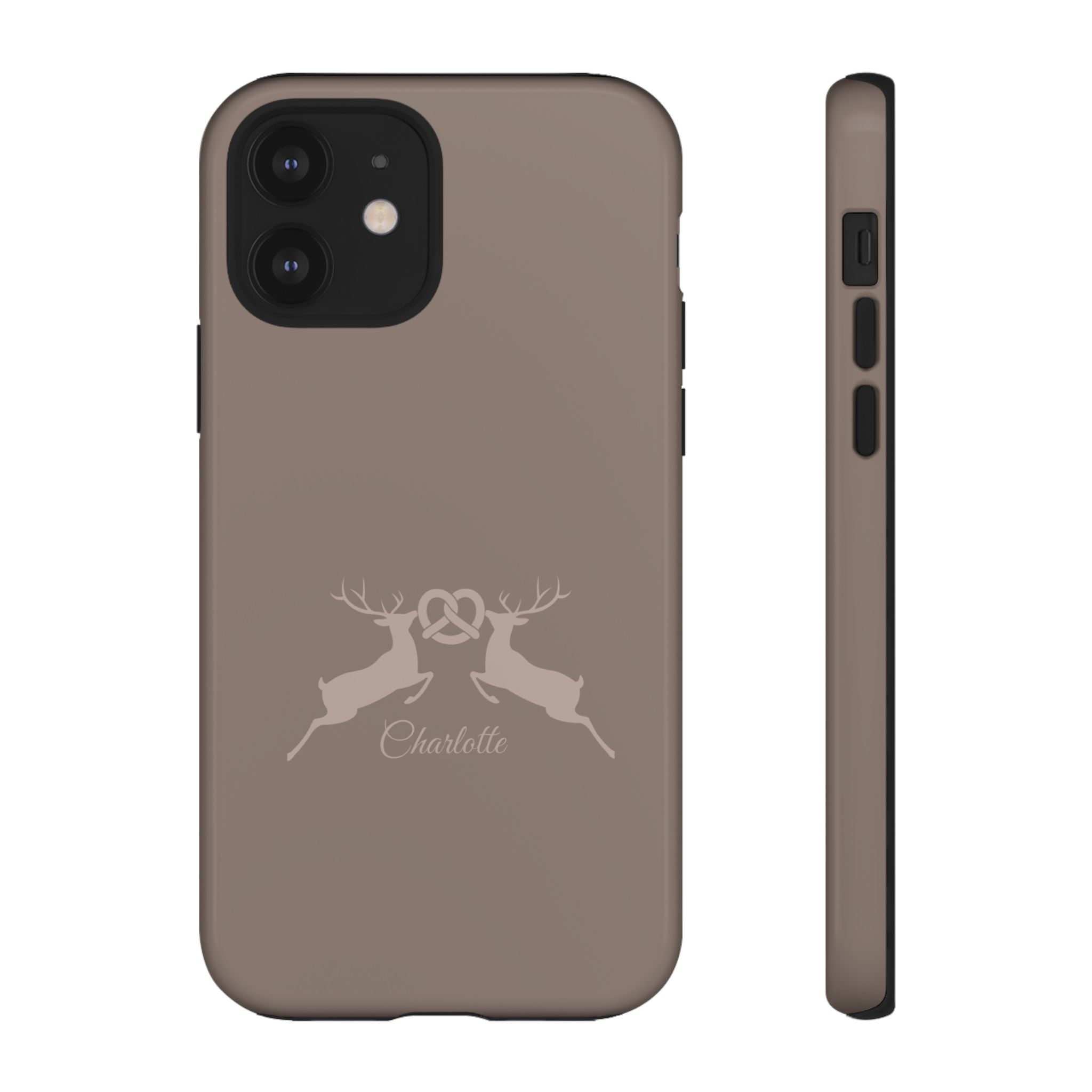 HIRSCH MOCCA – Personalisierte Handyhülle mit Dual-Layer-Schutz