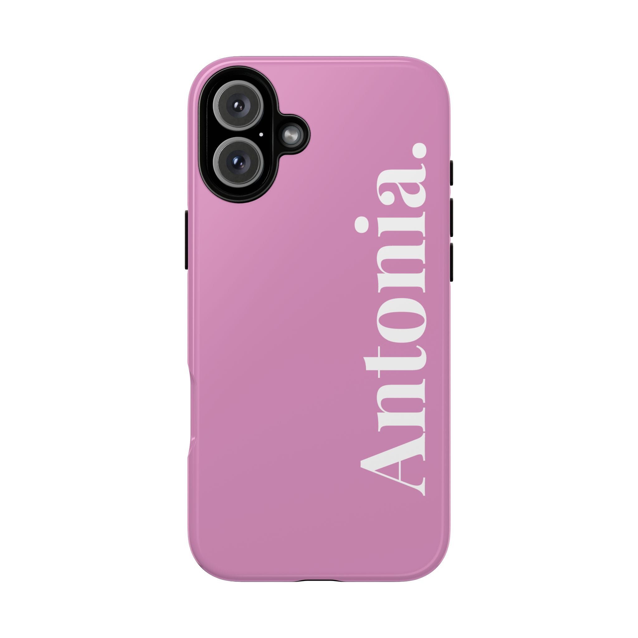 PINK BOLD NAME – Personalisierte Handyhülle mit Dual-Layer-Schutz
