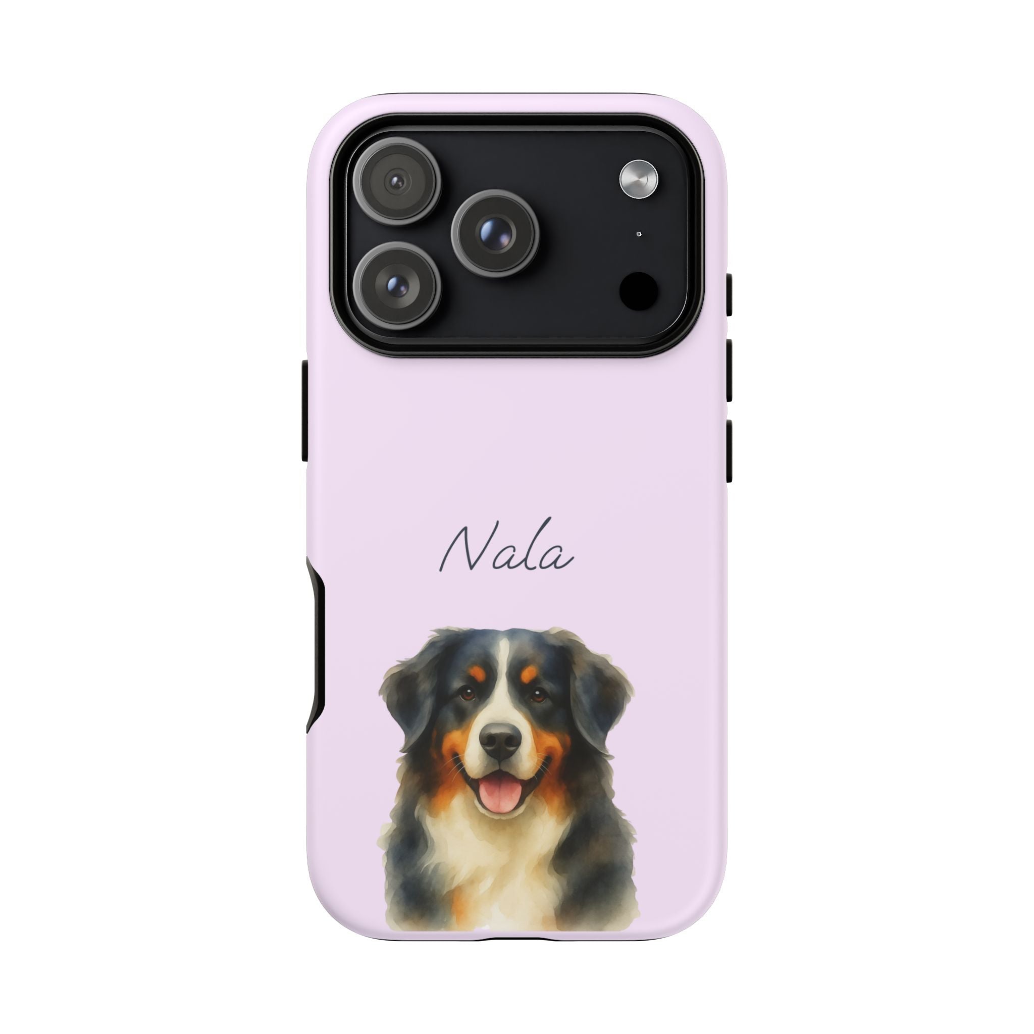 Pet Aquarell Lavendel – Personalisierte Handyhülle mit Dual-Layer-Schutz