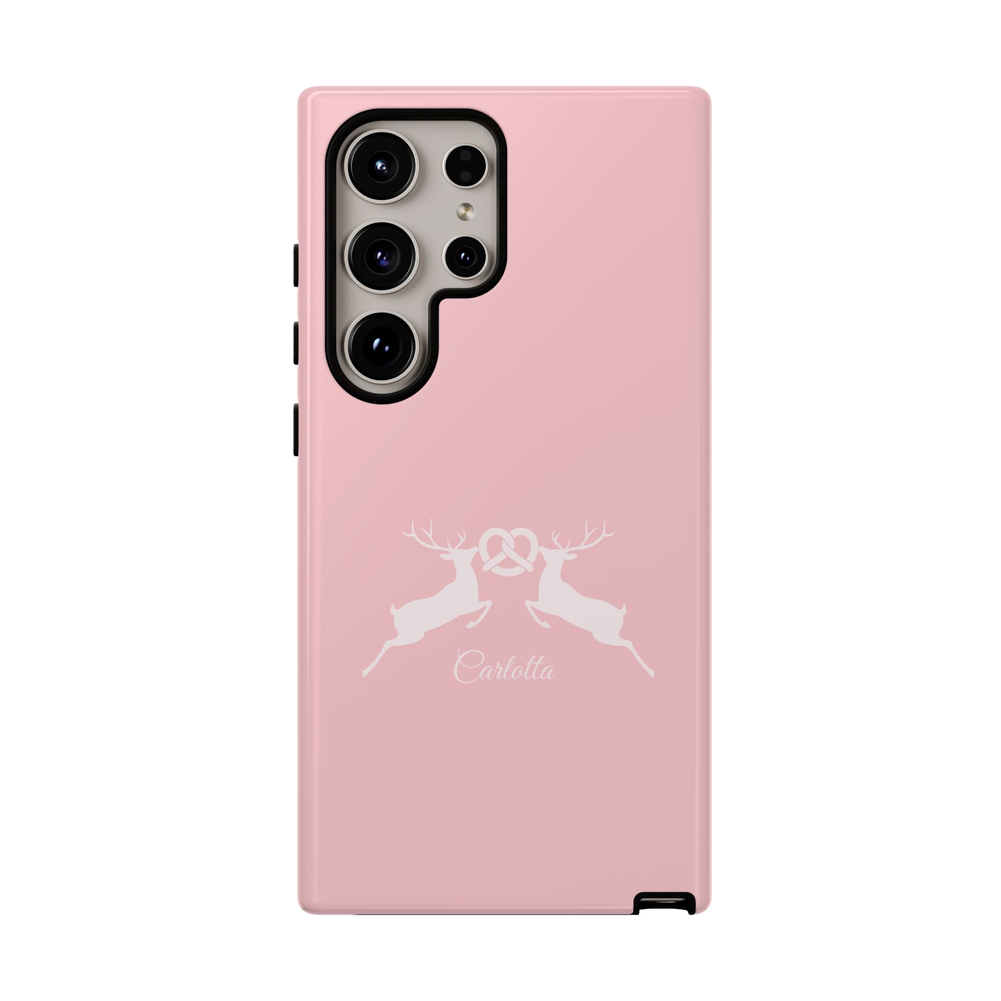 HIRSCH ROSE – Personalisierte Handyhülle mit Dual-Layer-Schutz