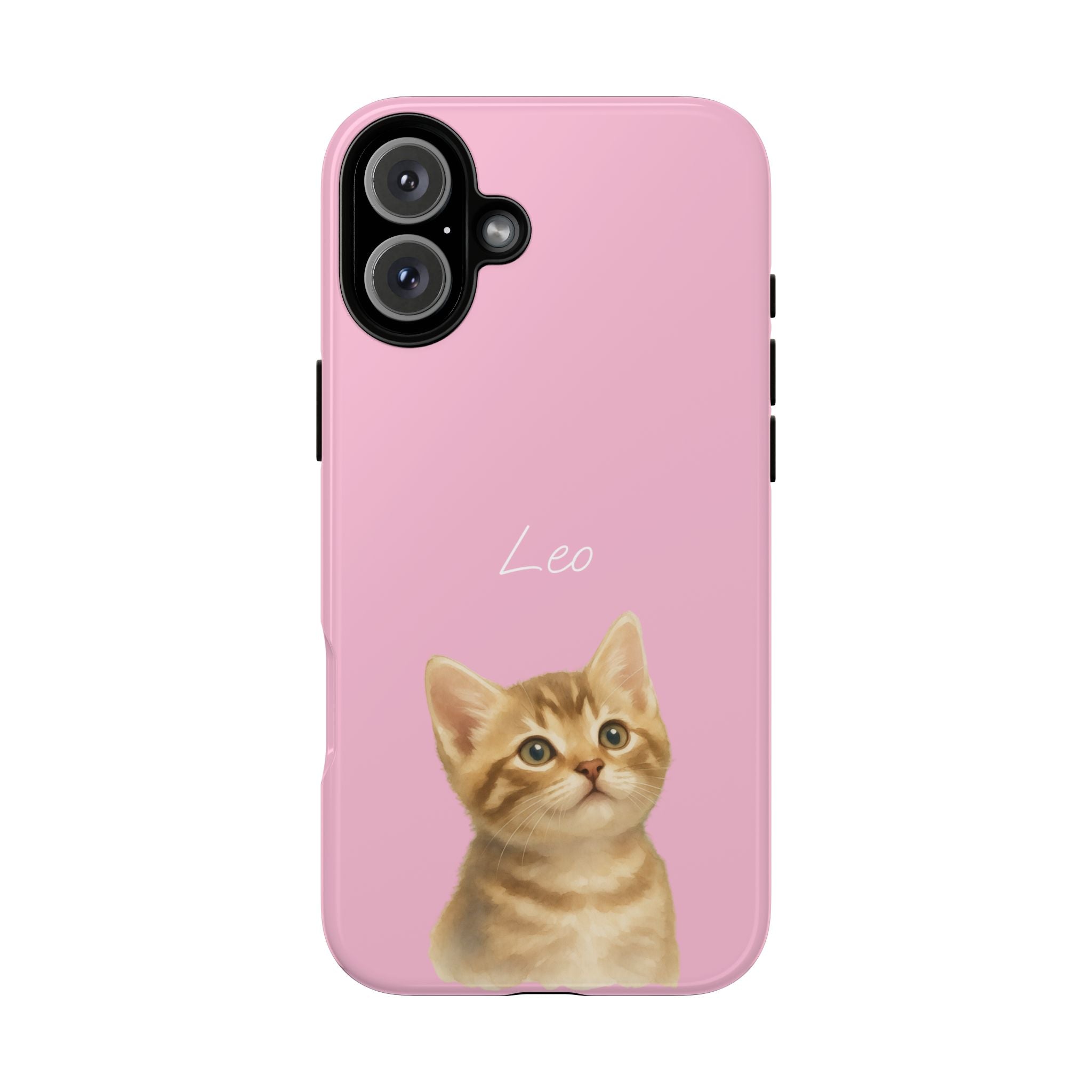 PET AQUARELL PINK – Personalisierte Handyhülle mit Dual-Layer-Schutz