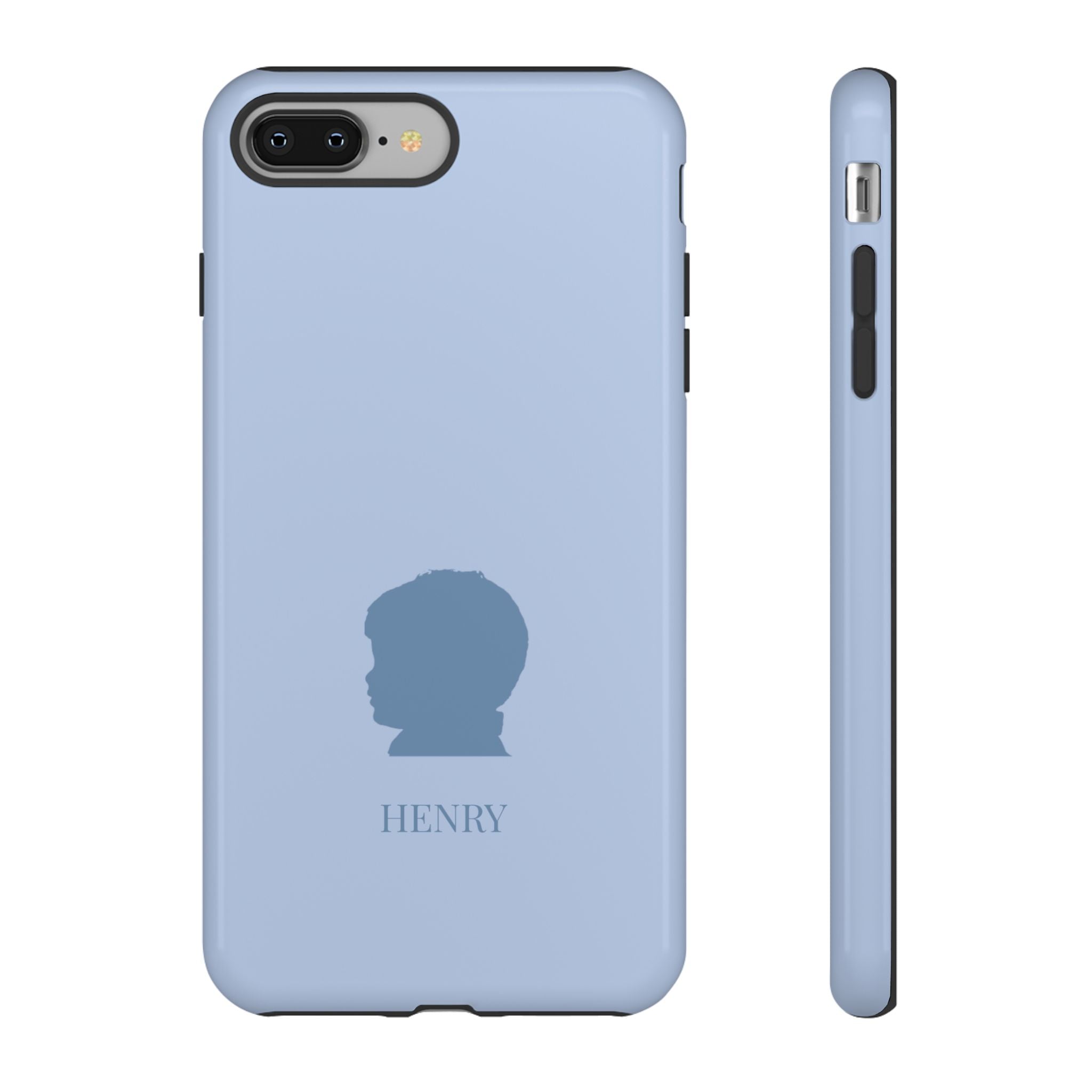 SILHOUETTE BLUE – Personalisierte Handyhülle mit Dual-Layer-Schutz