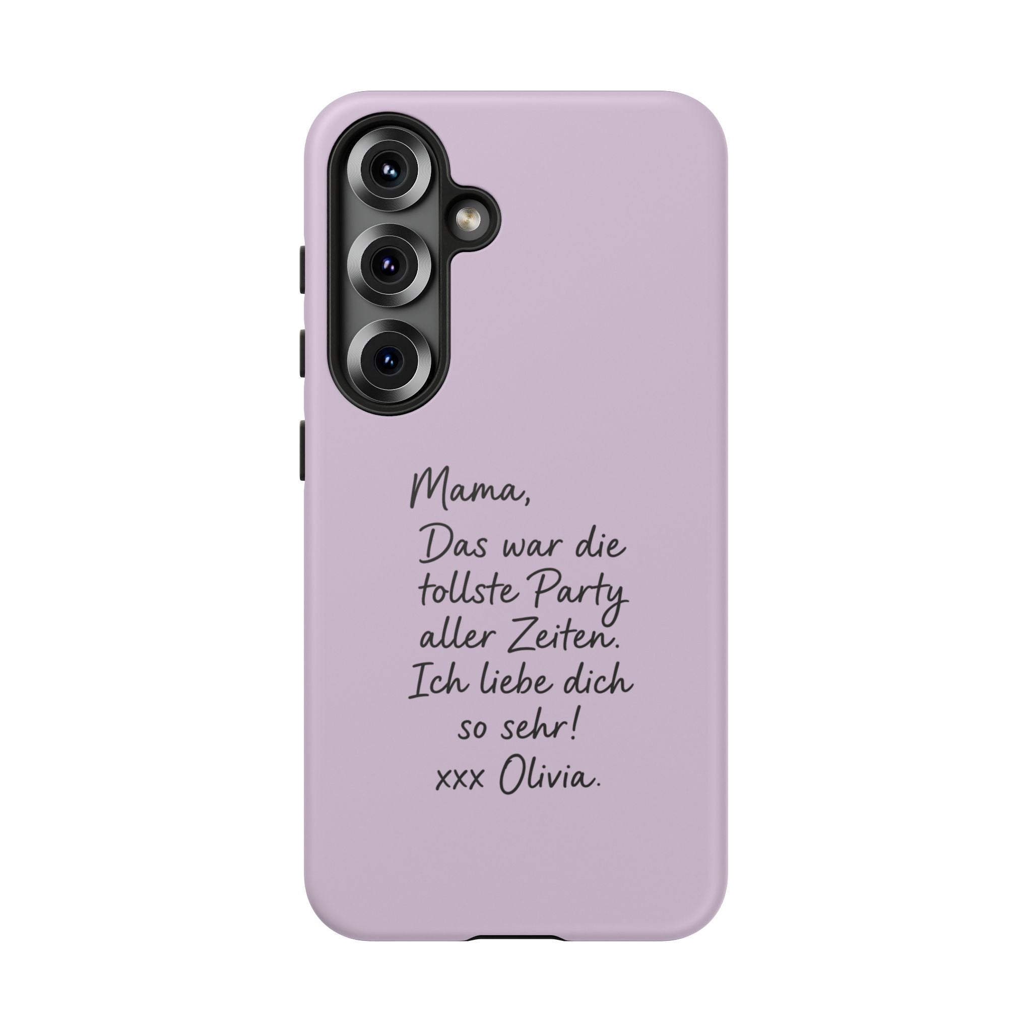 LAVENDER HANDWRITTEN NOTE – Personalisierte Handyhülle mit Dual-Layer-Schutz