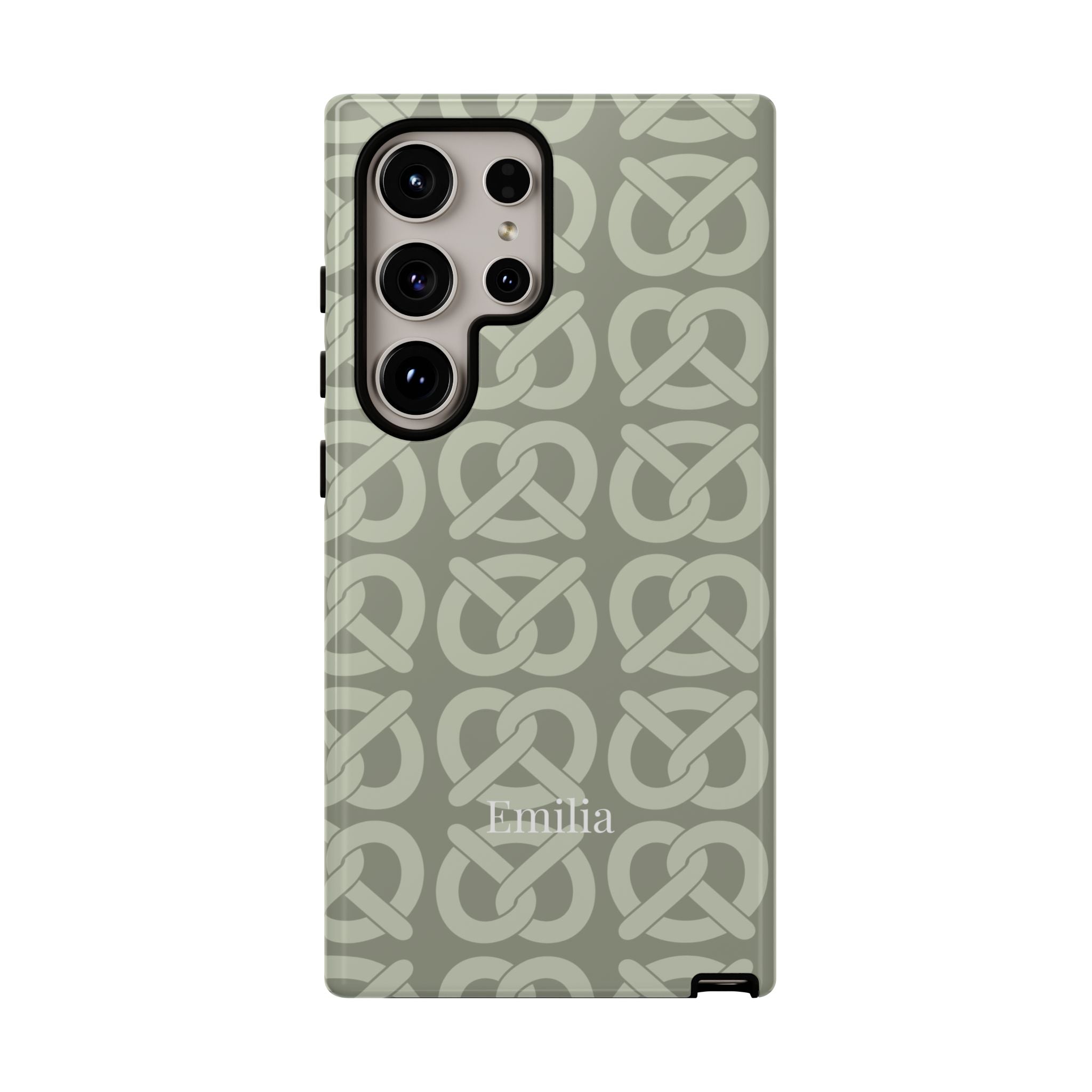 BREZN MONOGRAMM SALBEI – Personalisierte Handyhülle mit Dual-Layer-Schutz