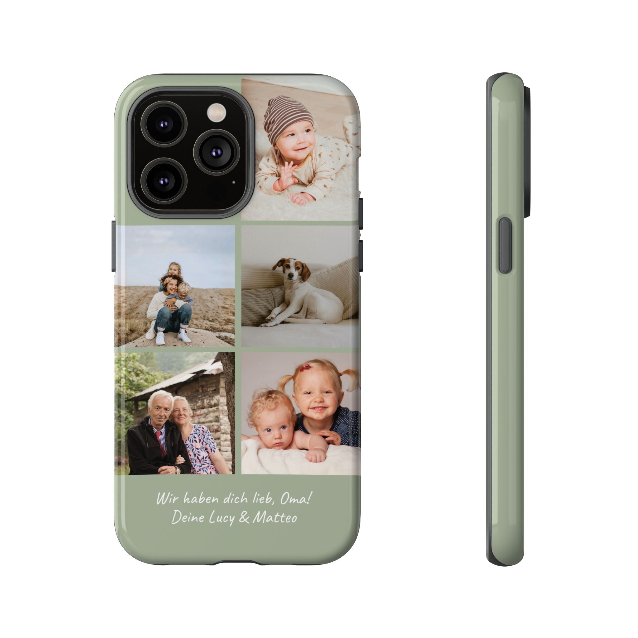 SALBEI PHOTO COLLAGE – Personalisierte Foto Handyhülle mit Dual-Layer-Schutz