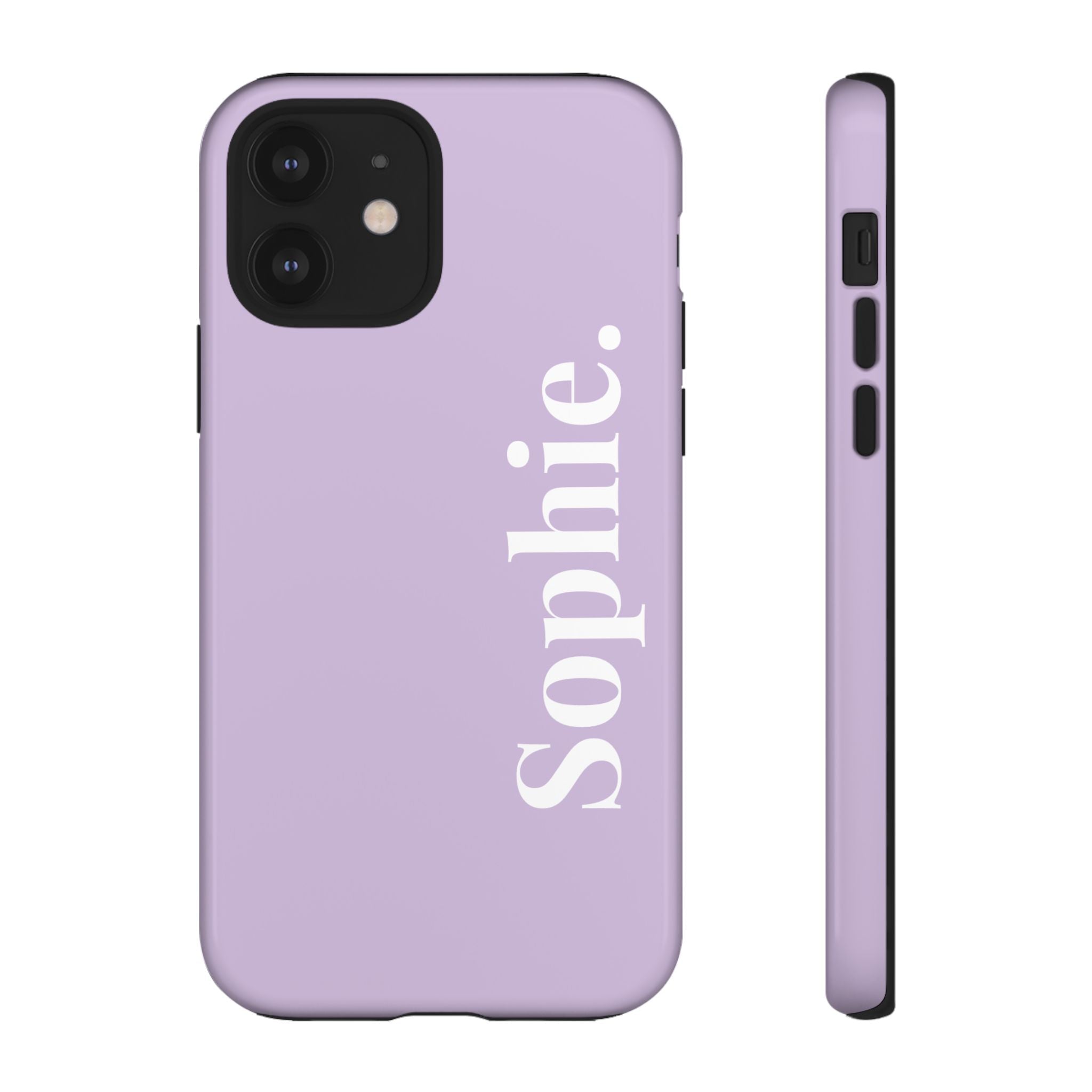 LAVENDEL BOLD NAME – Personalisierte Handyhülle mit Dual-Layer-Schutz