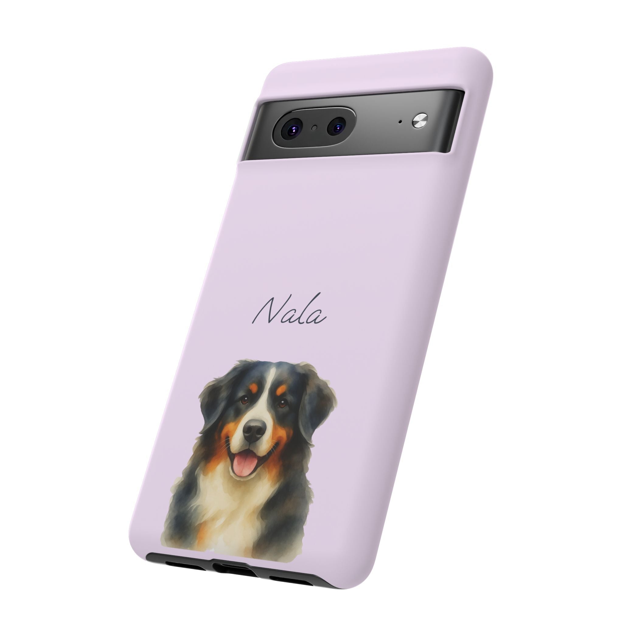 Pet Aquarell Lavendel – Personalisierte Handyhülle mit Dual-Layer-Schutz