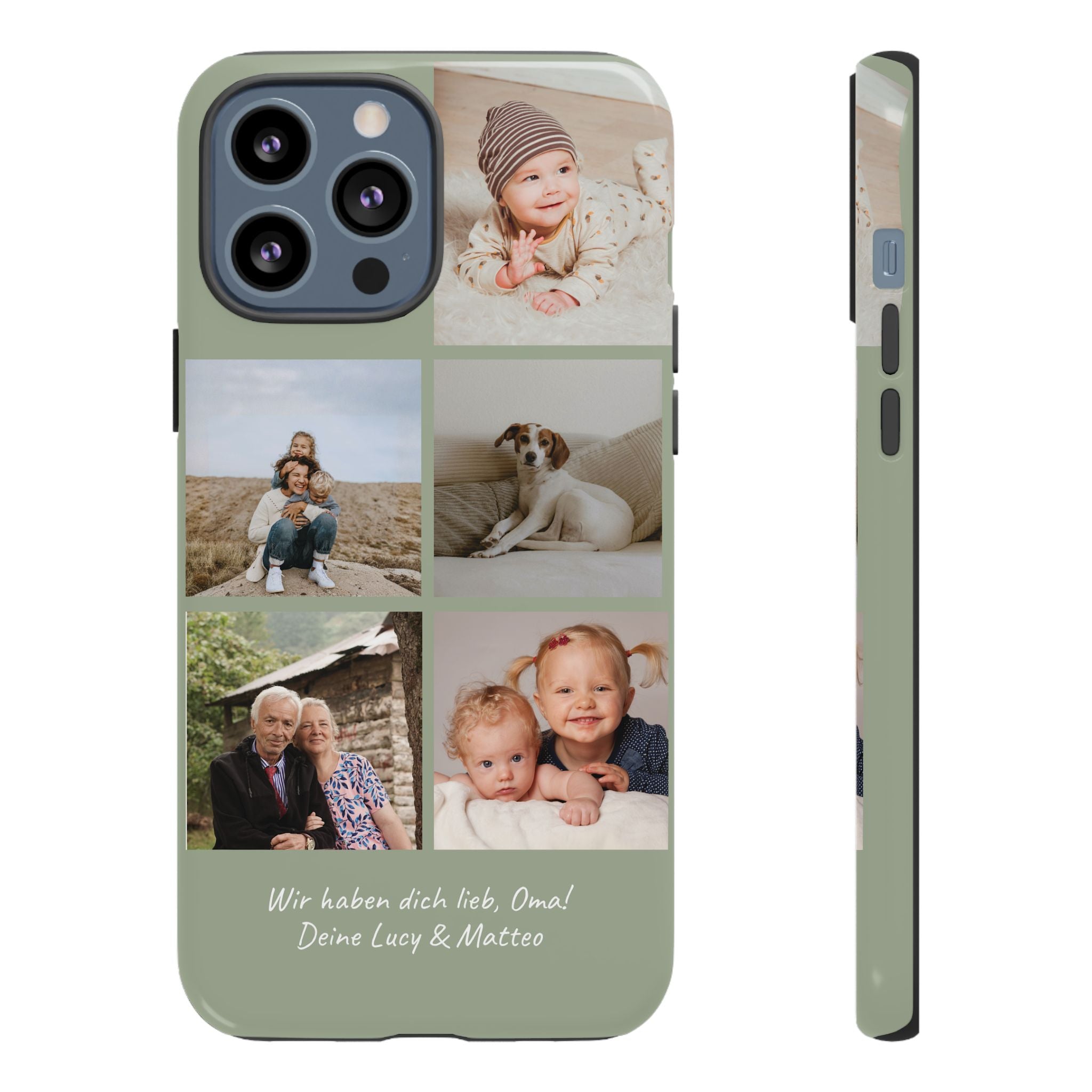 SALBEI PHOTO COLLAGE – Personalisierte Foto Handyhülle mit Dual-Layer-Schutz