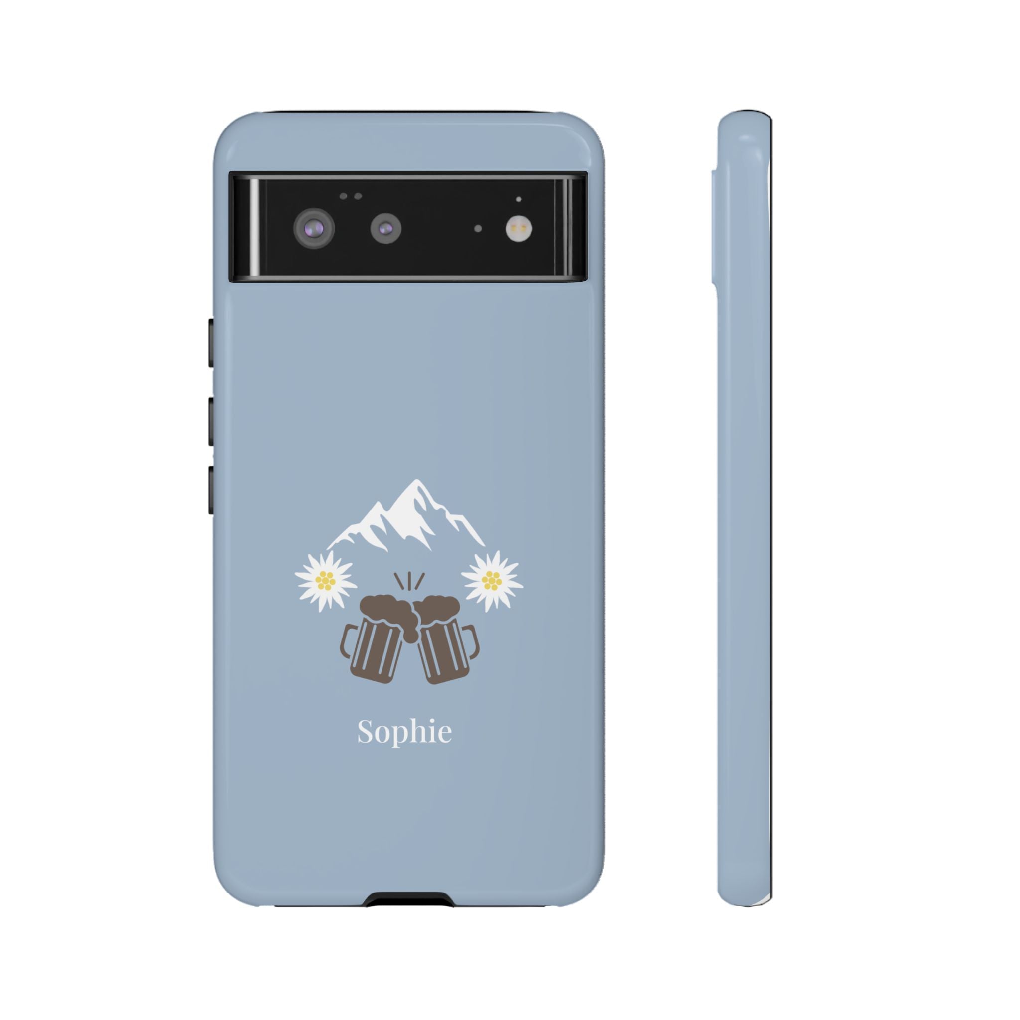 O'ZAPFT PASTELLBLAU – Personalisierte Handyhülle mit Dual-Layer-Schutz
