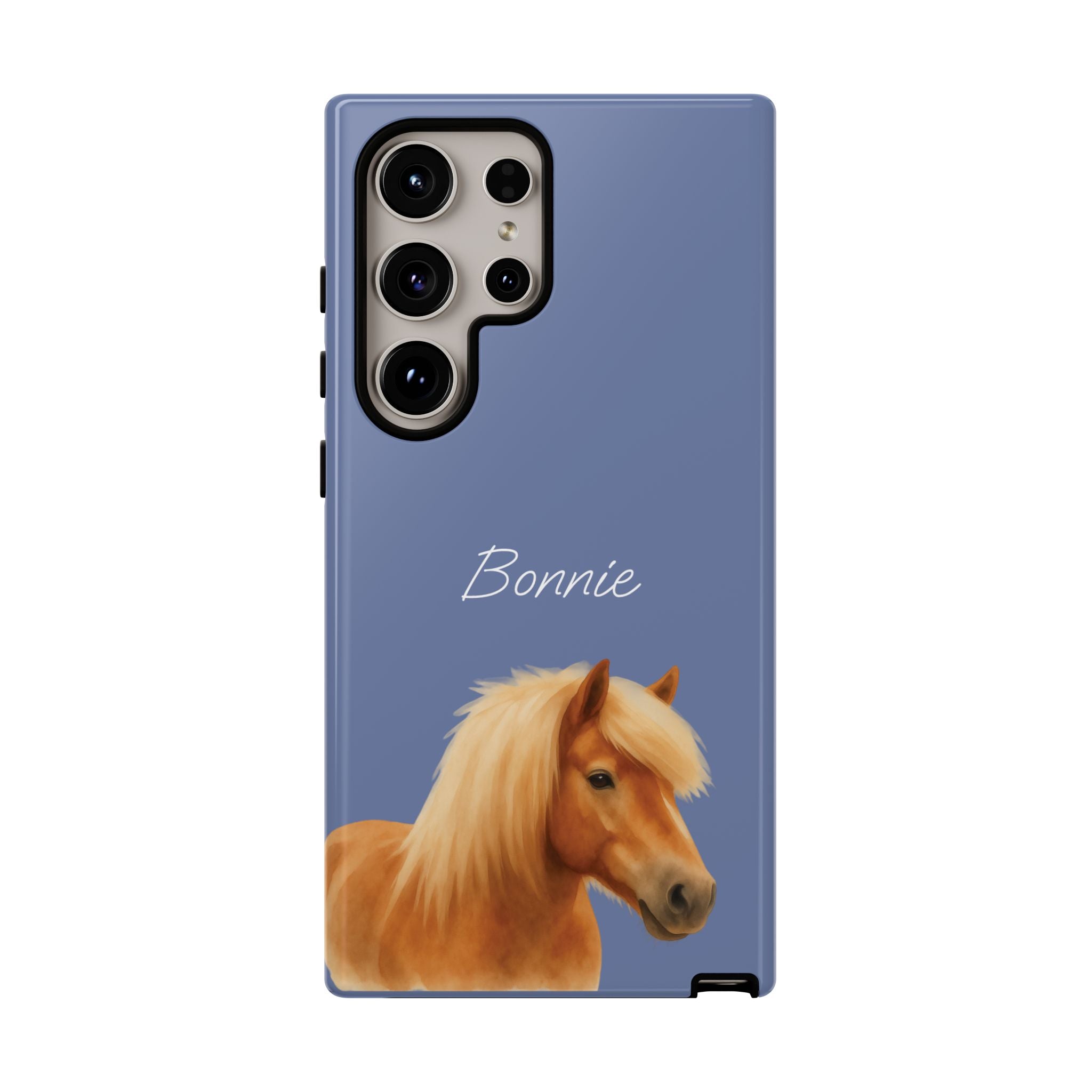 PET AQUARELL DUSTY BLUE – Personalisierte Handyhülle mit Dual-Layer-Schutz