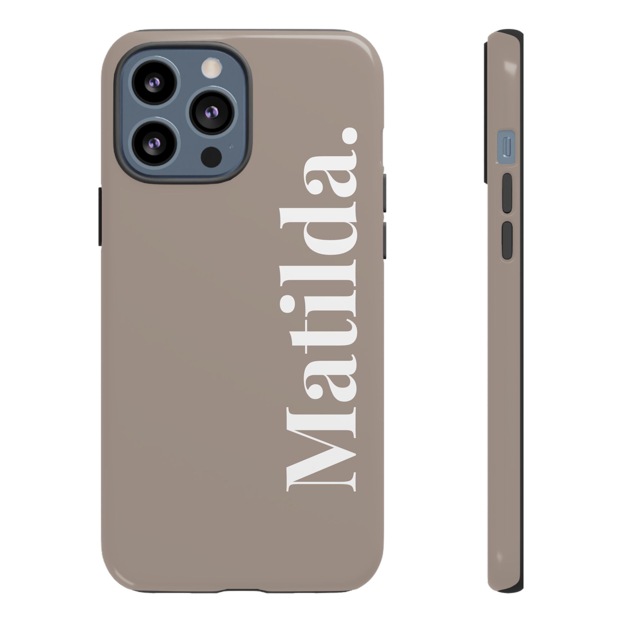 MOCCA BOLD NAME – Personalisierte Handyhülle mit Dual-Layer-Schutz