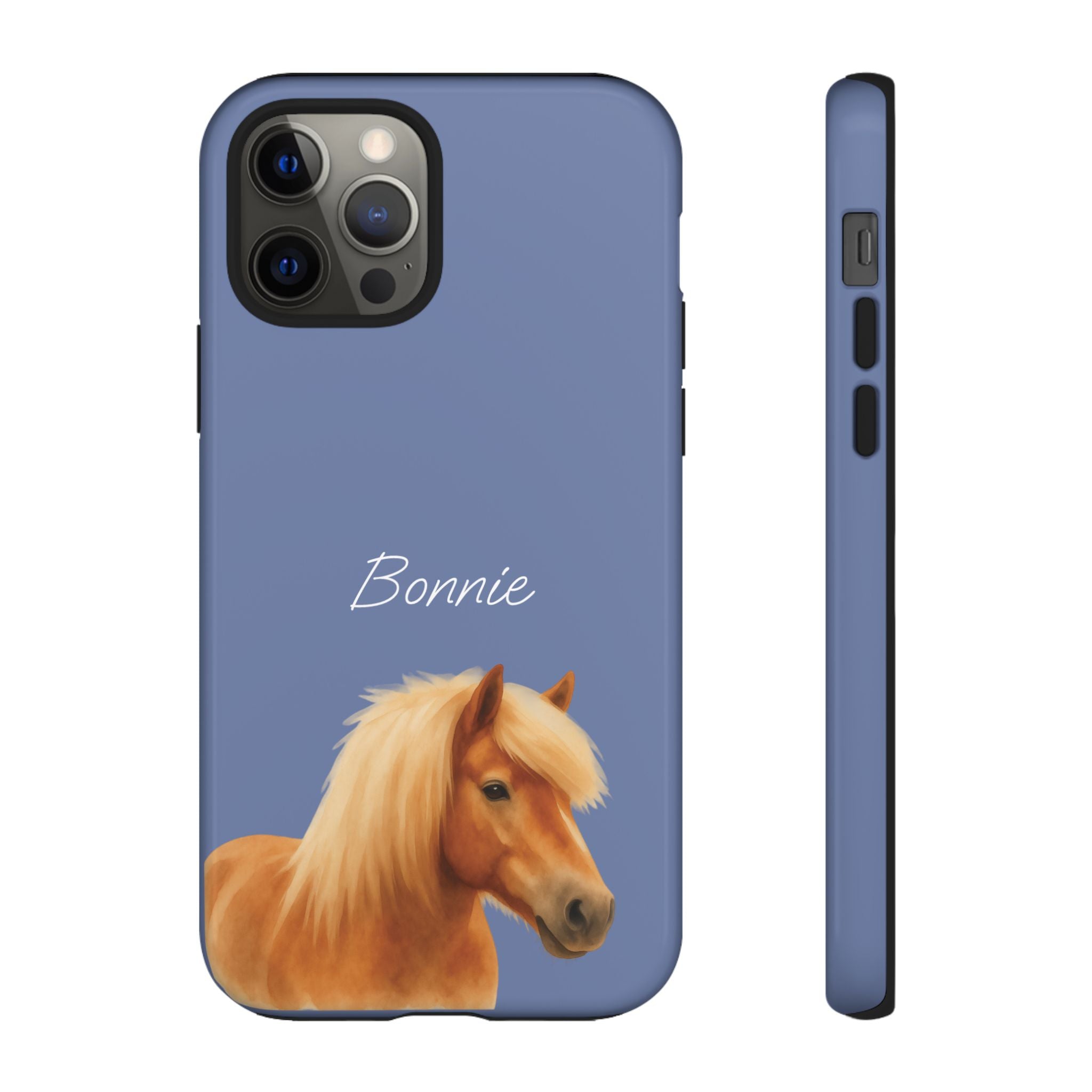 PET AQUARELL DUSTY BLUE – Personalisierte Handyhülle mit Dual-Layer-Schutz