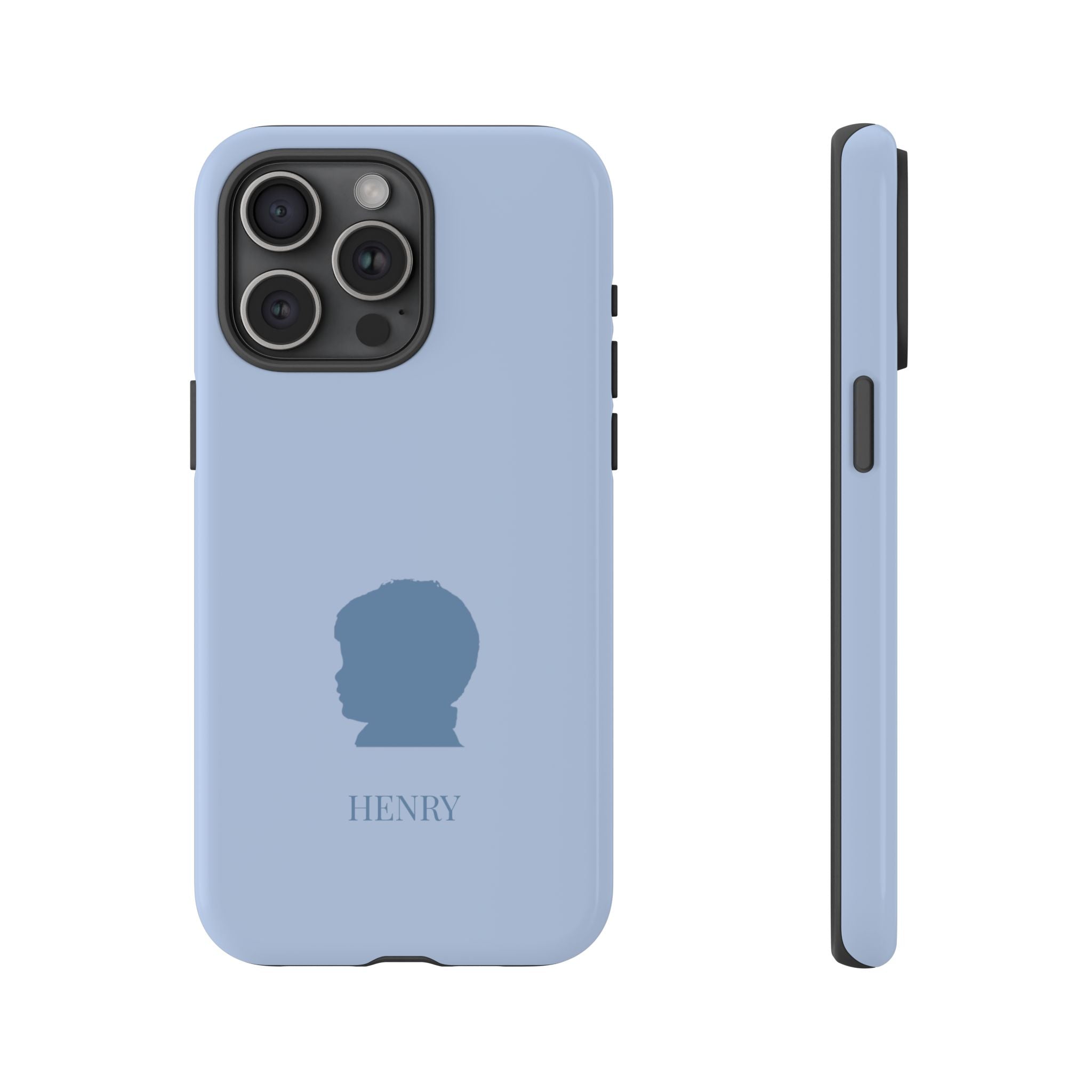 SILHOUETTE BLUE – Personalisierte Handyhülle mit Dual-Layer-Schutz