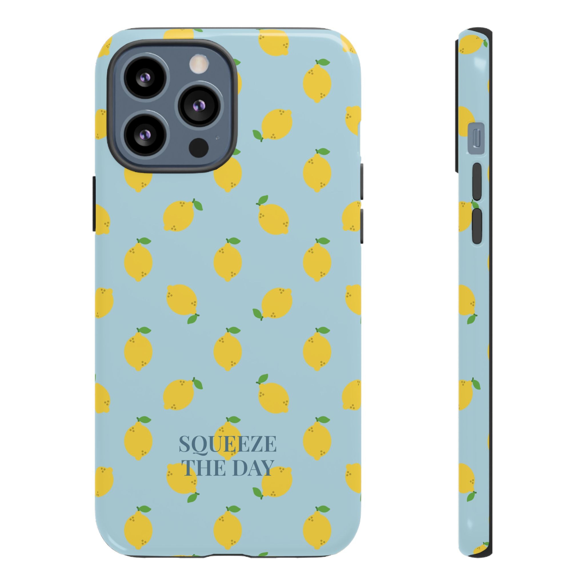 LEMONS BLUE SKY – Personalisierte Handyhülle mit Dual-Layer-Schutz