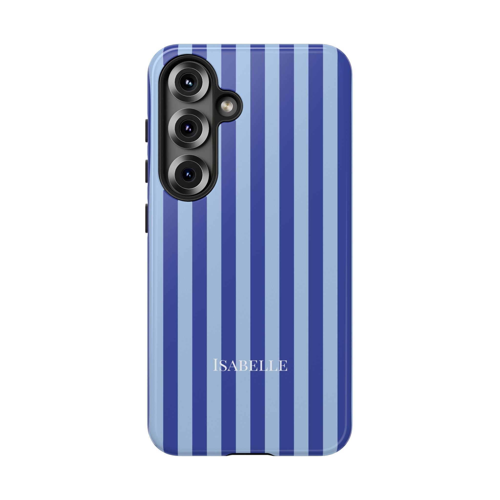 OCEAN BLUE STRIPES – Personalisierte Handyhülle mit Dual-Layer-Schutz