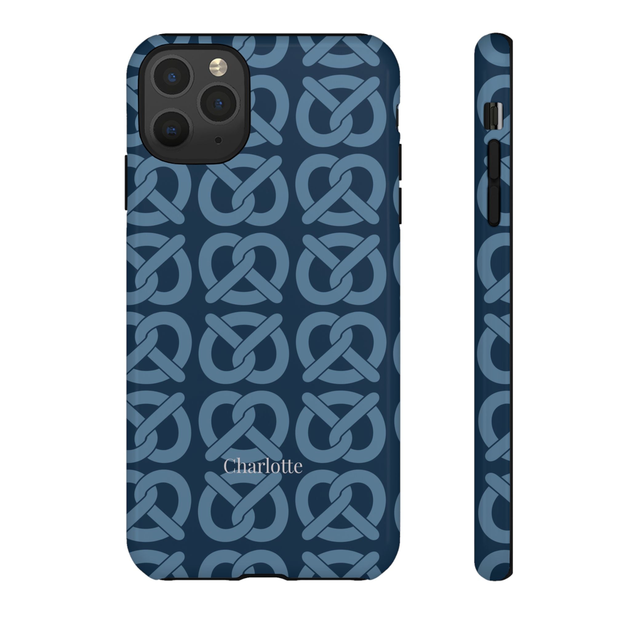 BREZN MONOGRAMM NACHTBLAU – Personalisierte Handyhülle mit Dual-Layer-Schutz