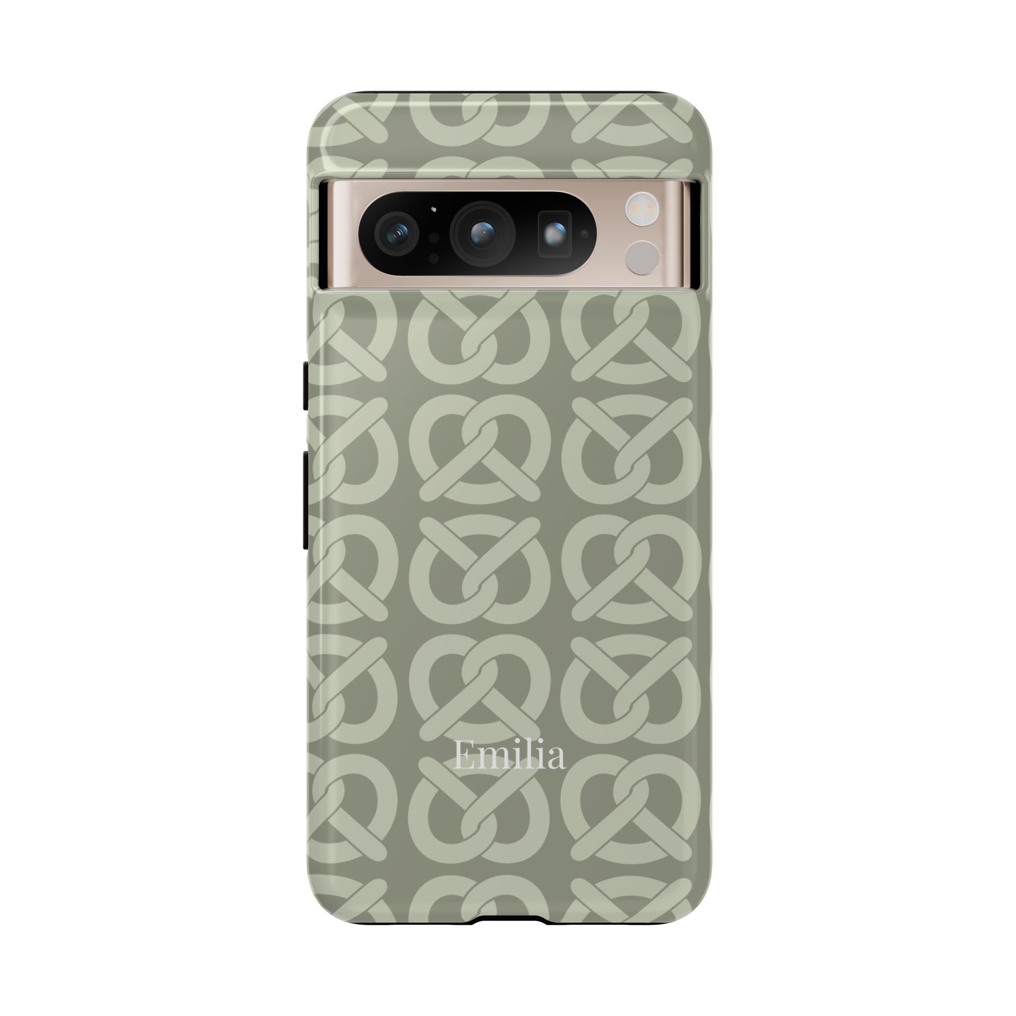 BREZN MONOGRAMM SALBEI – Personalisierte Handyhülle mit Dual-Layer-Schutz