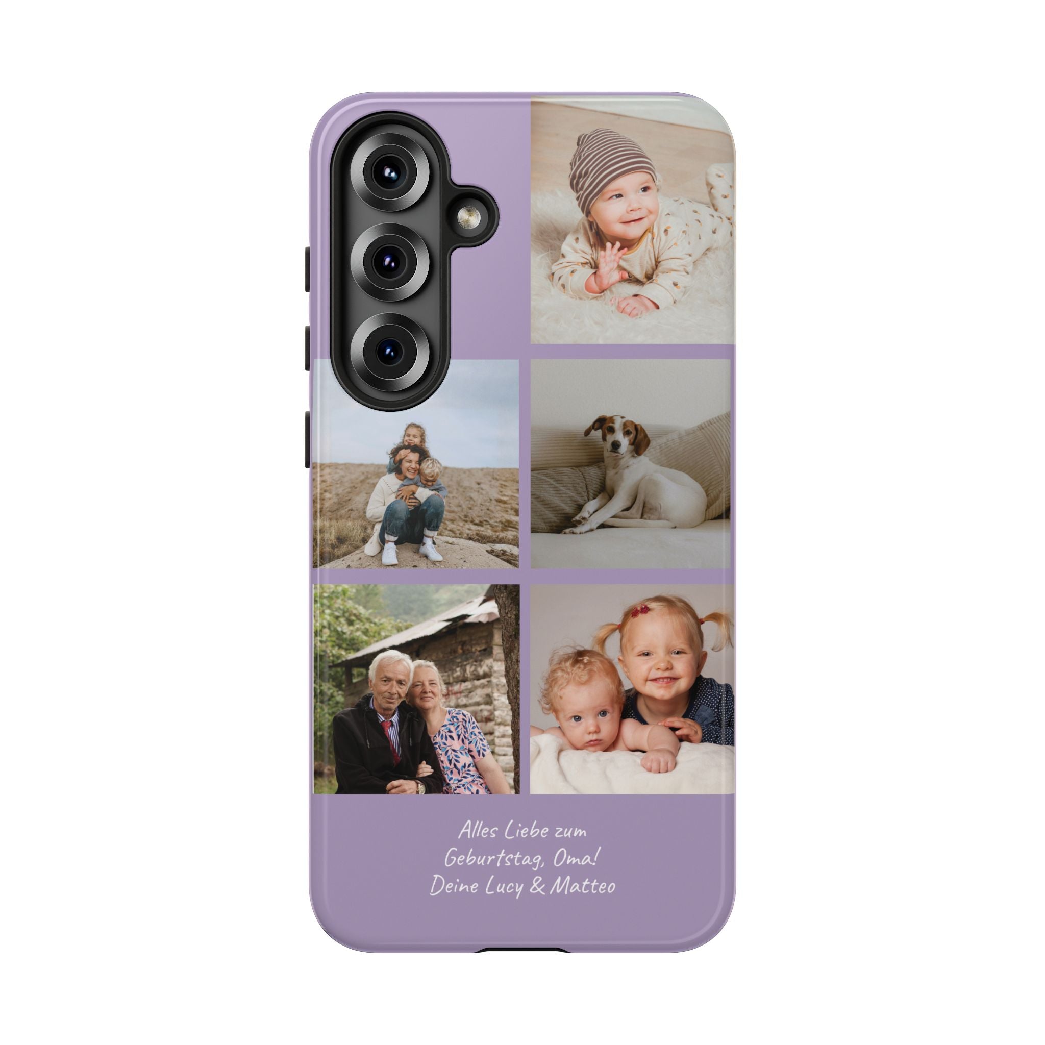 LAVENDEL COLLAGE – Personalisierte Foto Handyhülle mit Dual-Layer-Schutz