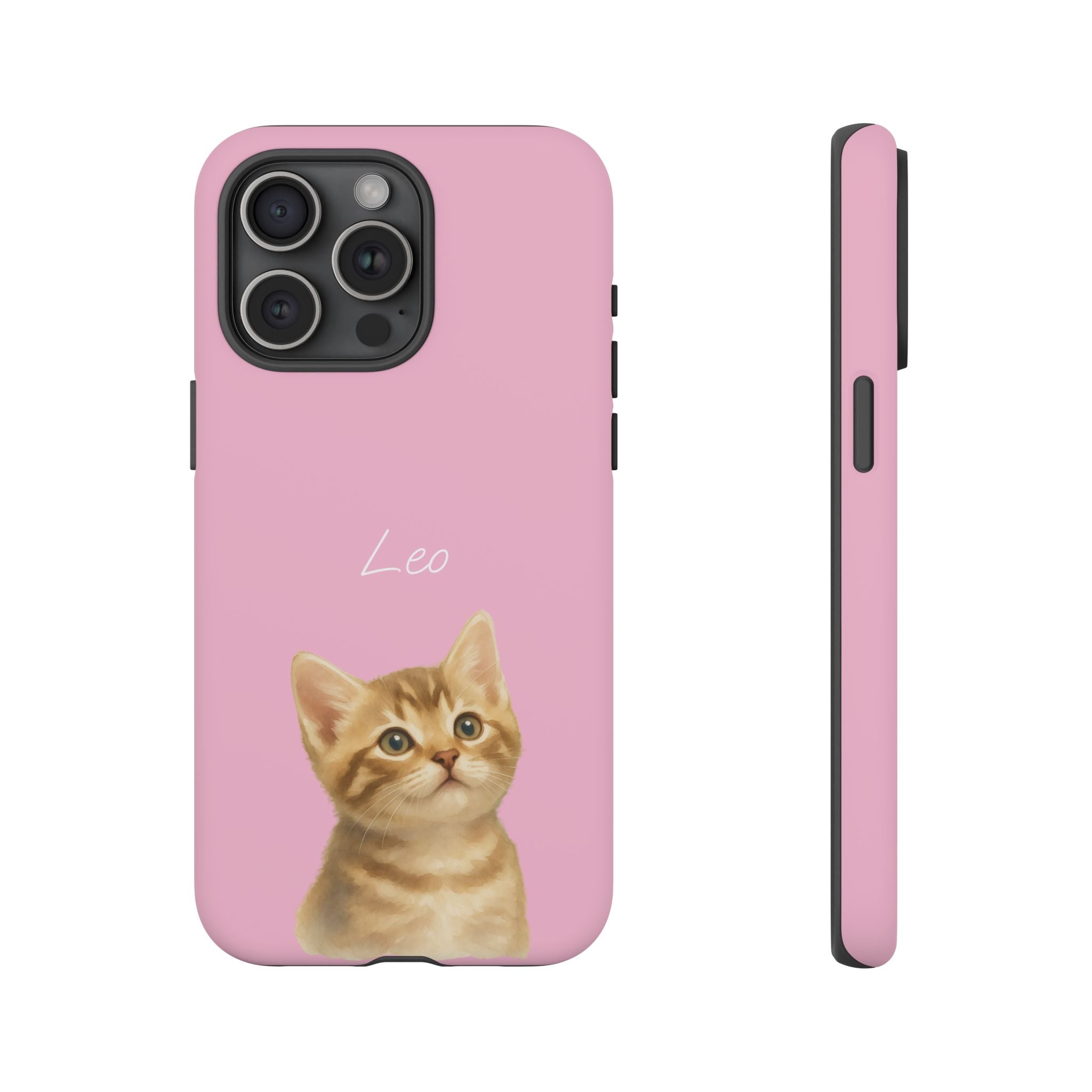 PET AQUARELL PINK – Personalisierte Handyhülle mit Dual-Layer-Schutz
