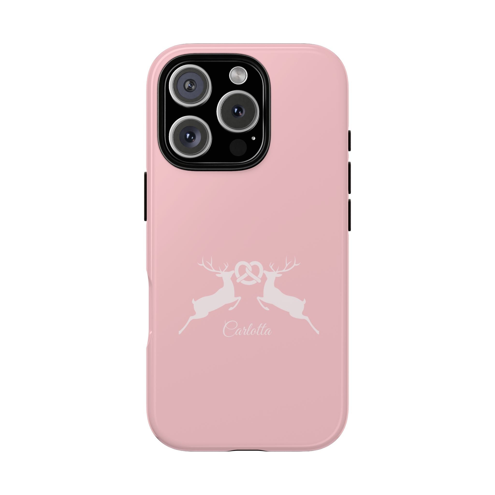 HIRSCH ROSE – Personalisierte Handyhülle mit Dual-Layer-Schutz