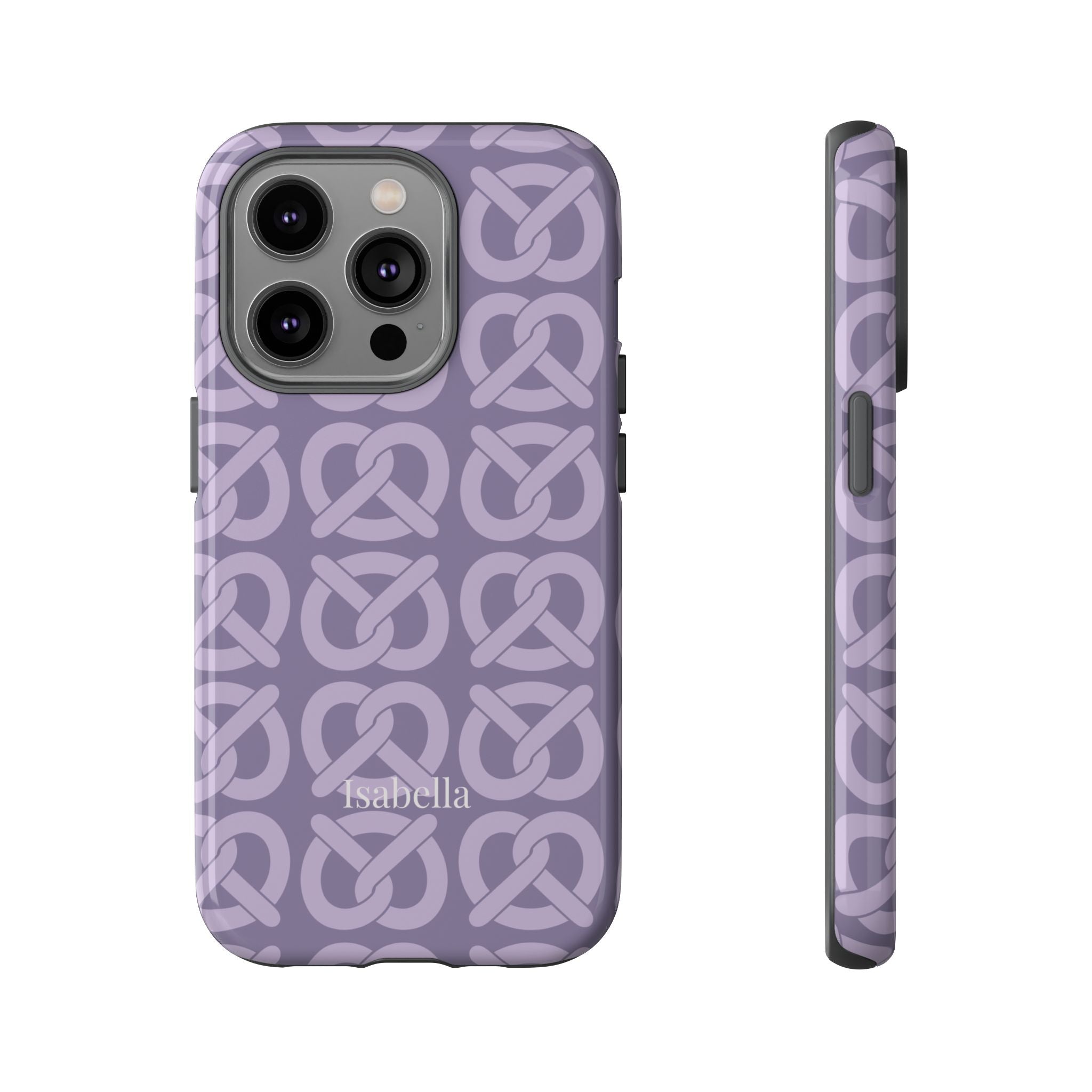 BREZN MONOGRAMM LAVENDEL – Personalisierte Handyhülle mit Dual-Layer-Schutz