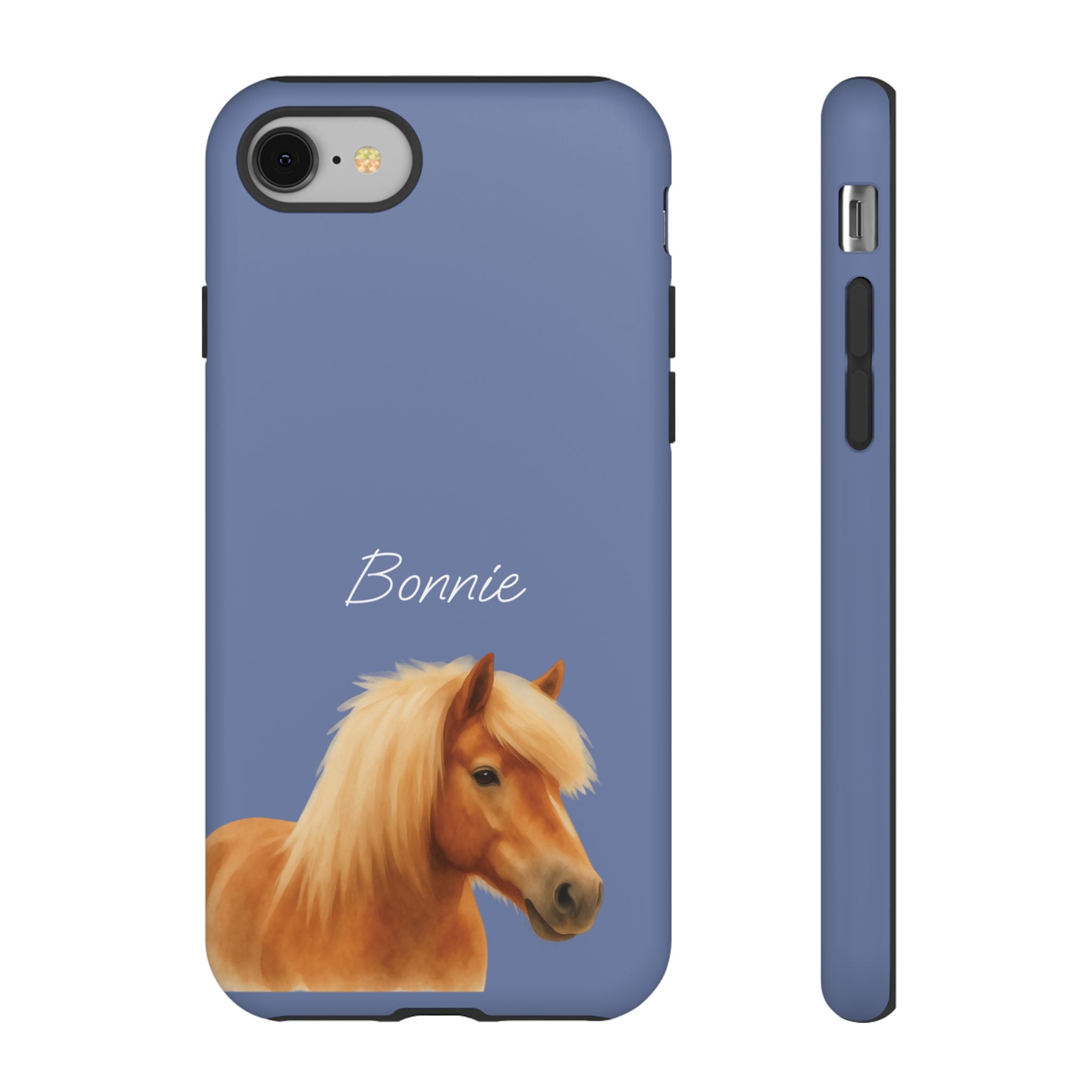 PET AQUARELL DUSTY BLUE – Personalisierte Handyhülle mit Dual-Layer-Schutz
