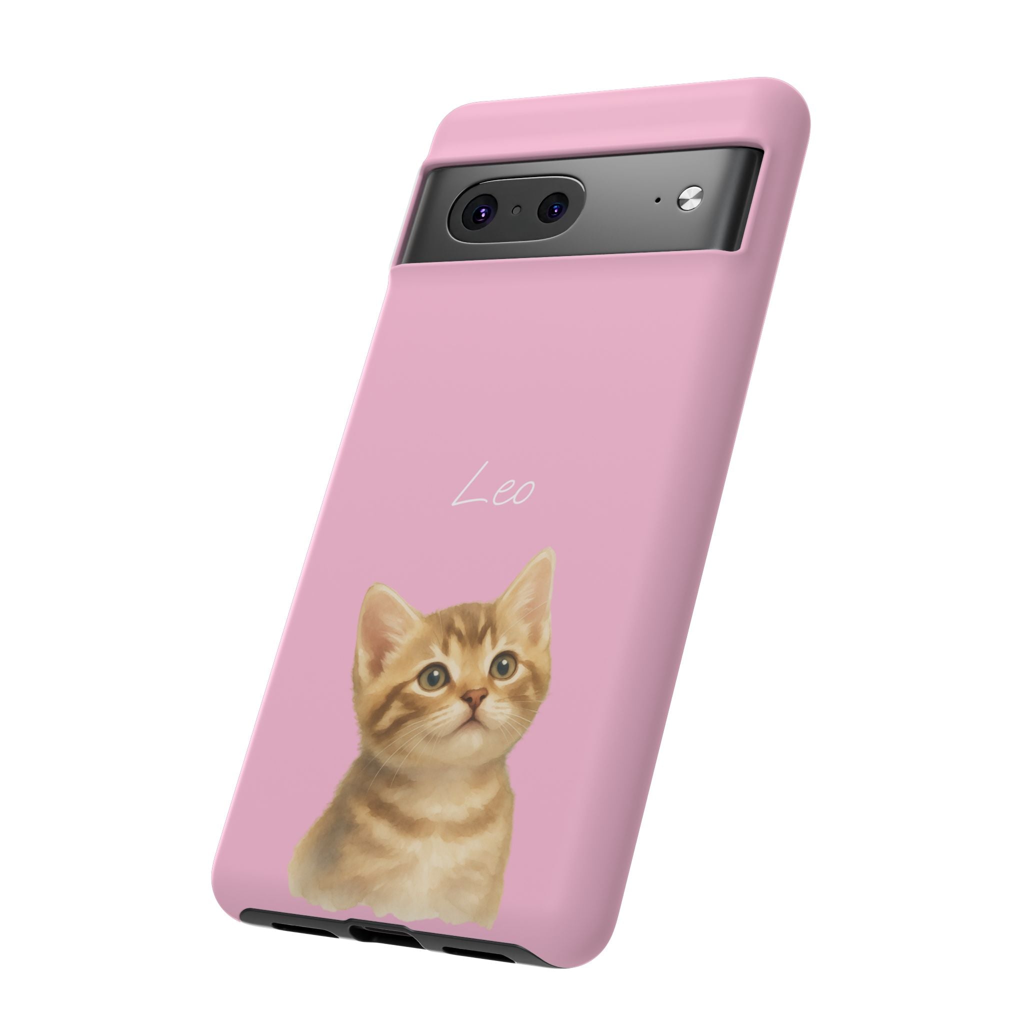 PET AQUARELL PINK – Personalisierte Handyhülle mit Dual-Layer-Schutz