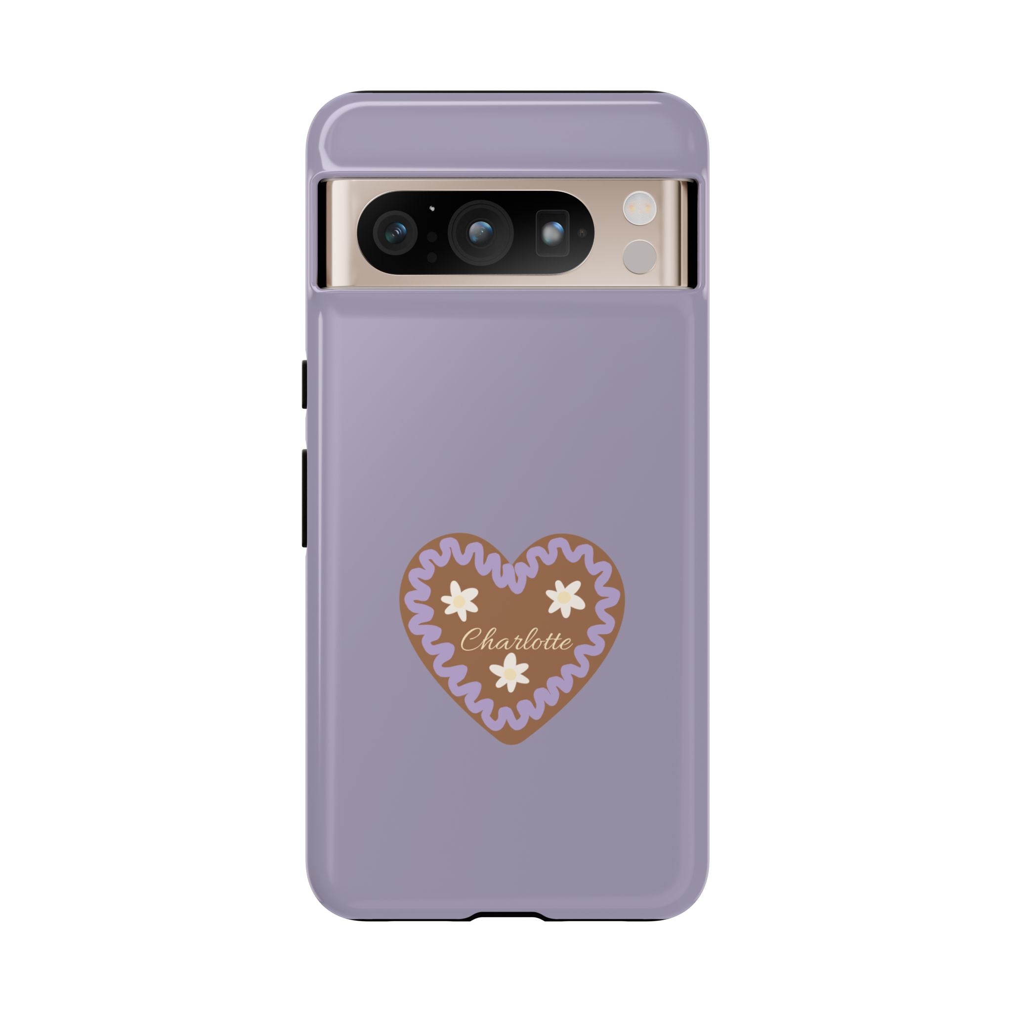WIESNHERZ LAVENDEL – Personalisierte Handyhülle mit Dual-Layer-Schutz
