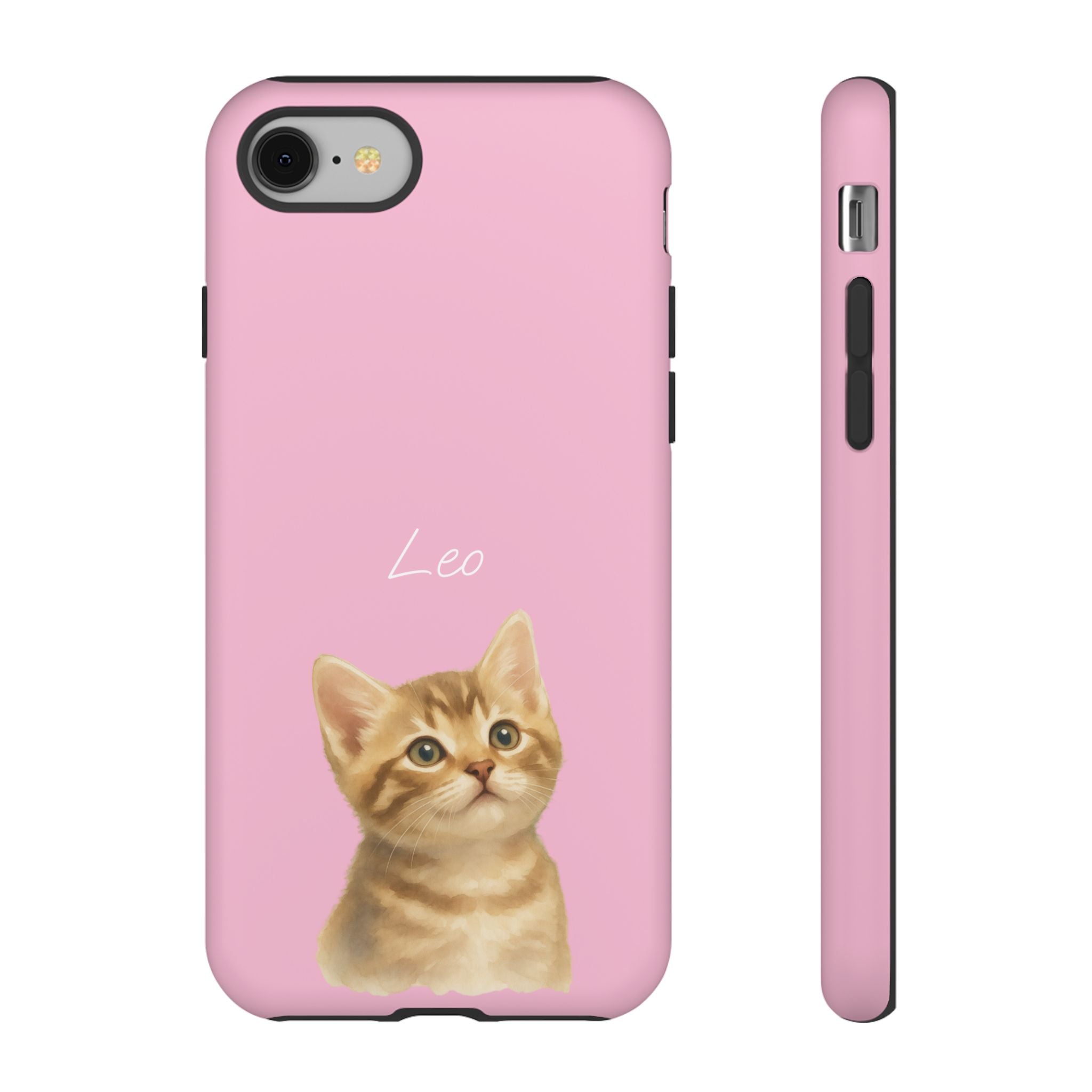 PET AQUARELL PINK – Personalisierte Handyhülle mit Dual-Layer-Schutz