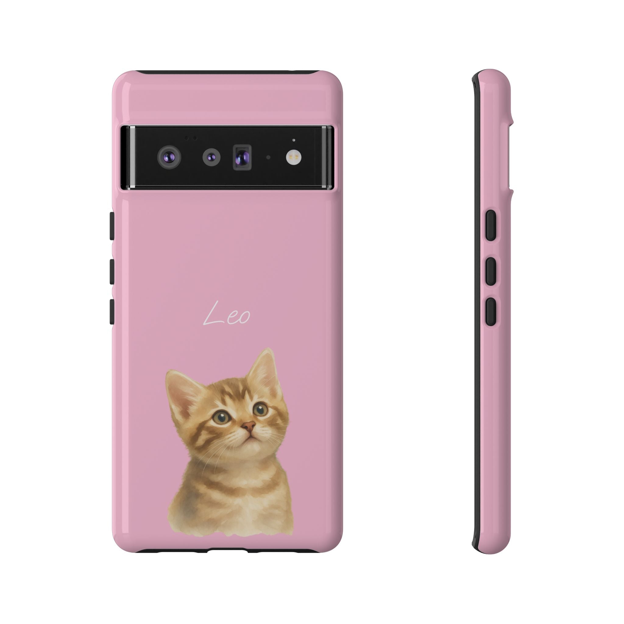PET AQUARELL PINK – Personalisierte Handyhülle mit Dual-Layer-Schutz
