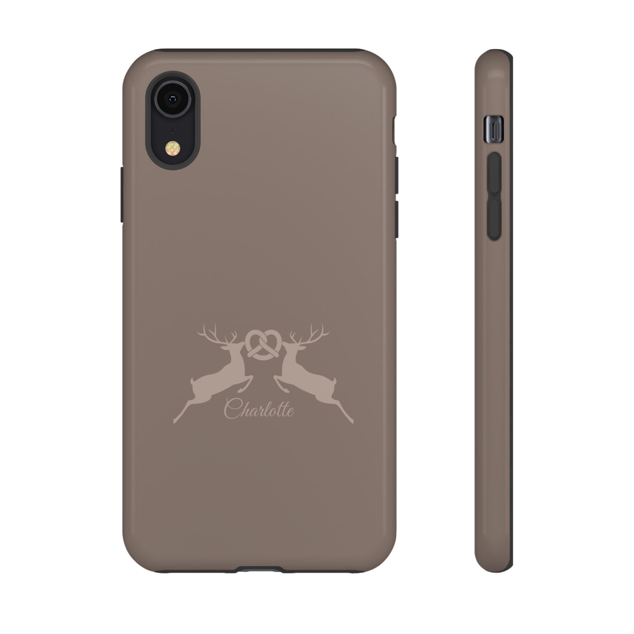 HIRSCH MOCCA – Personalisierte Handyhülle mit Dual-Layer-Schutz